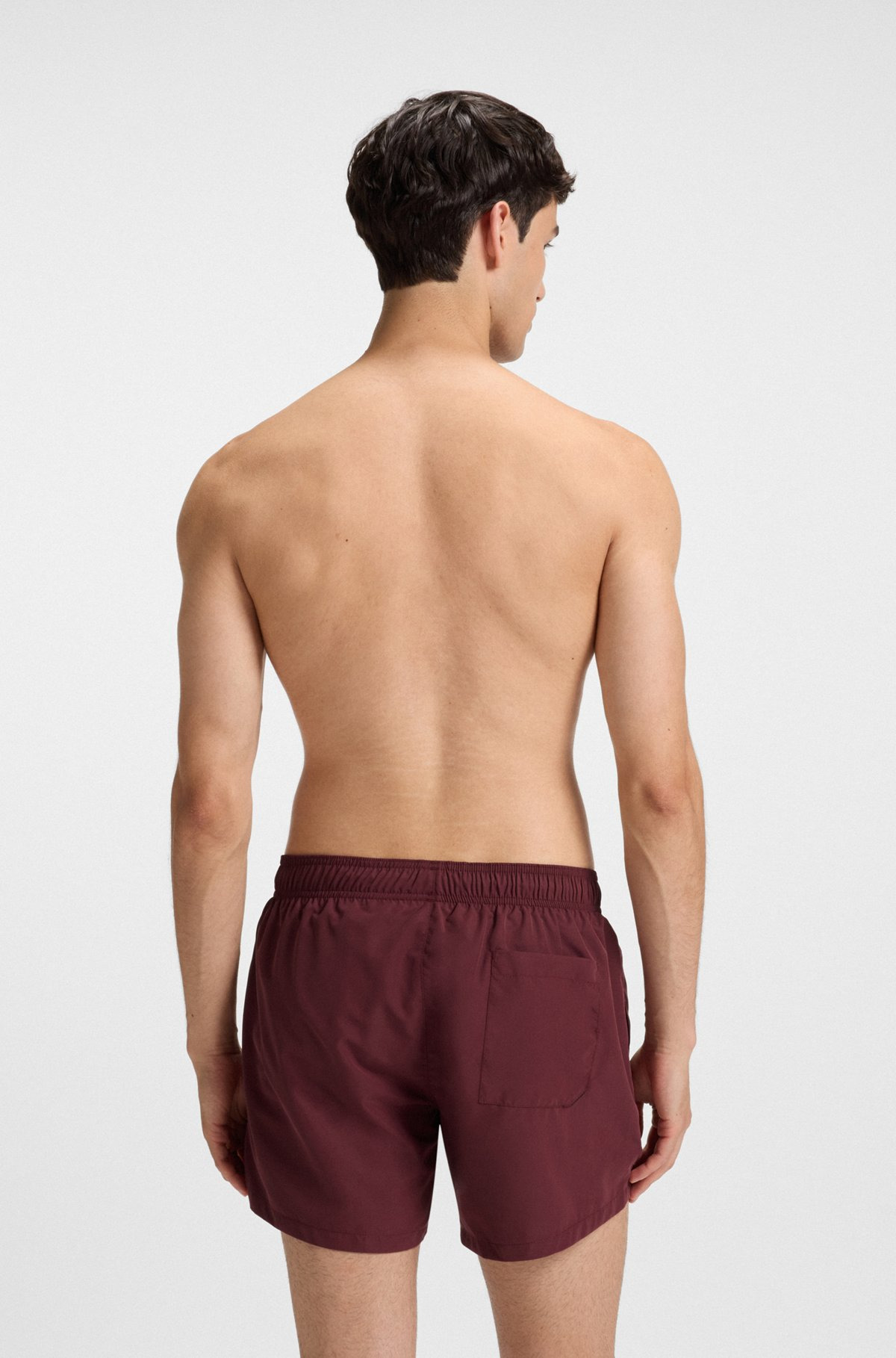 SWIM SHORTS WITH VERTICAL LOGO PRINT - 4