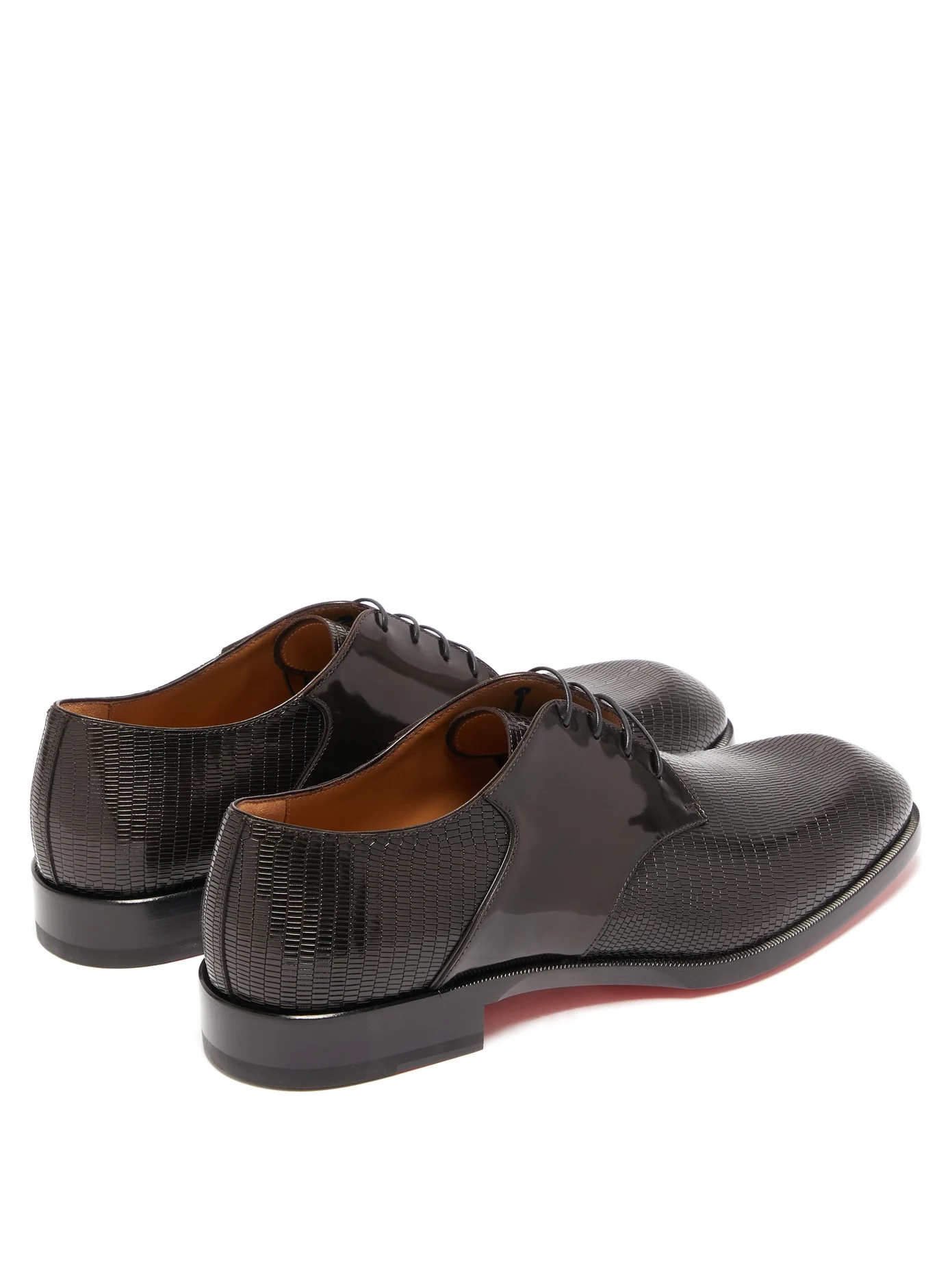 À Mon Homme embossed-leather derby shoes - 4