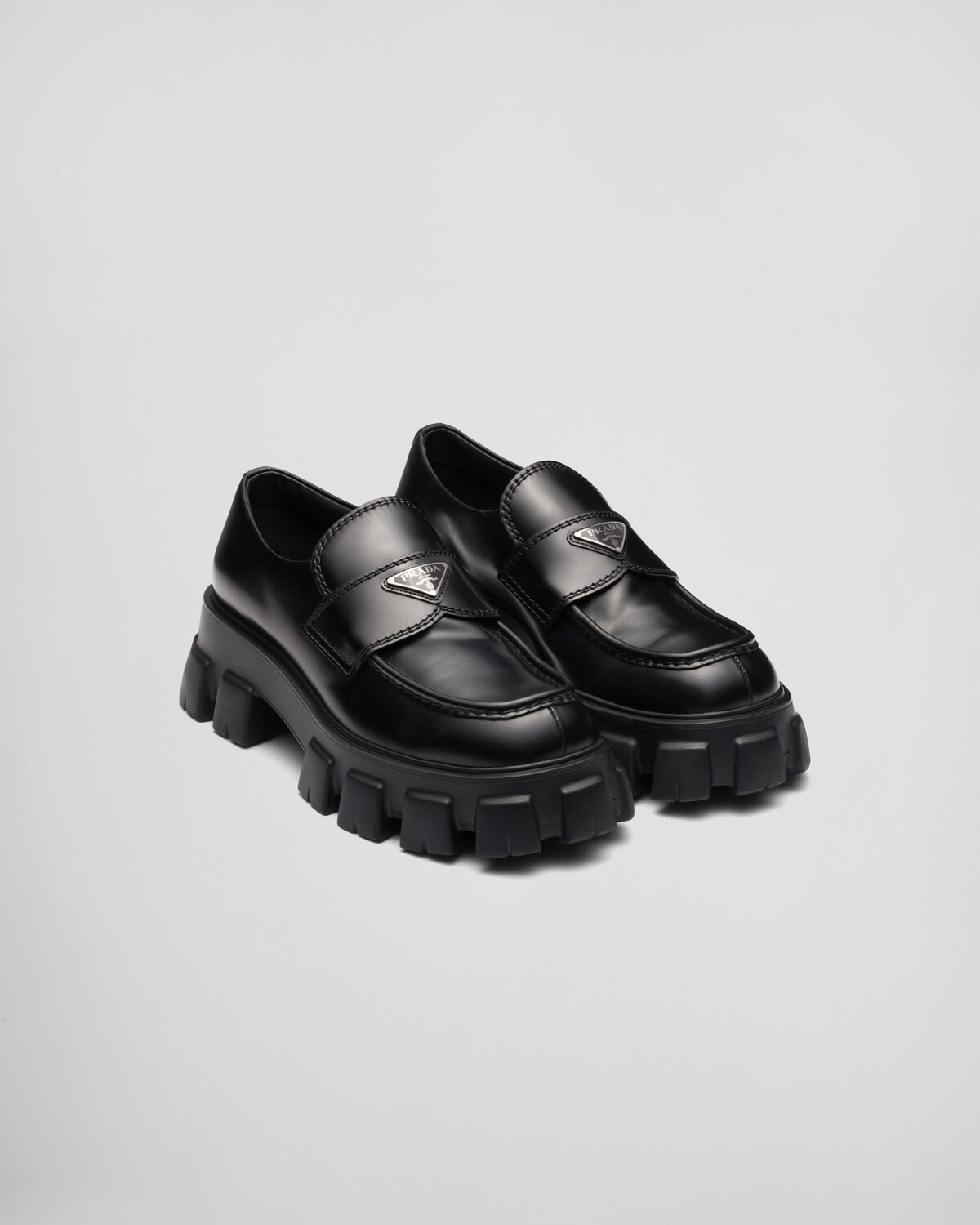 Monolith brushed leather loafers - 2