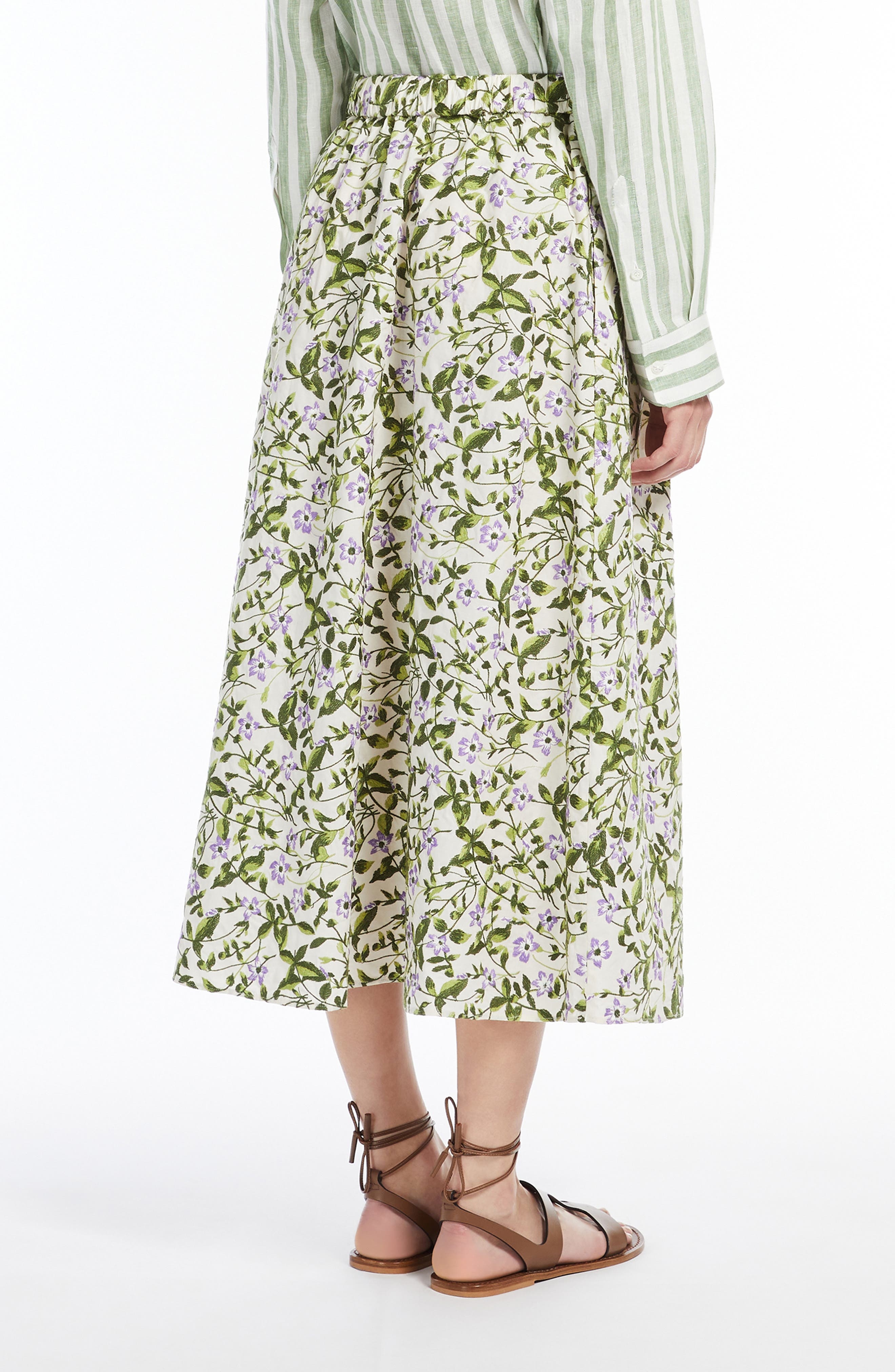 Weekend Max Mara Orme Pleated Maxi Skirt in Ecru at Nordstrom - 2