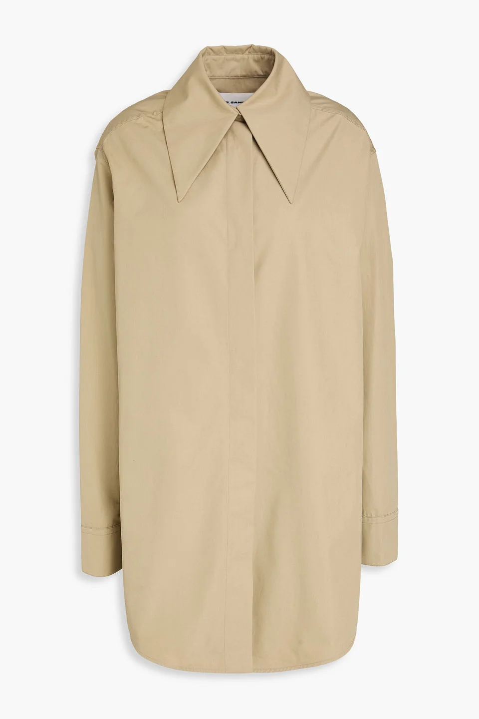 Oversized cotton-poplin shirt - 1