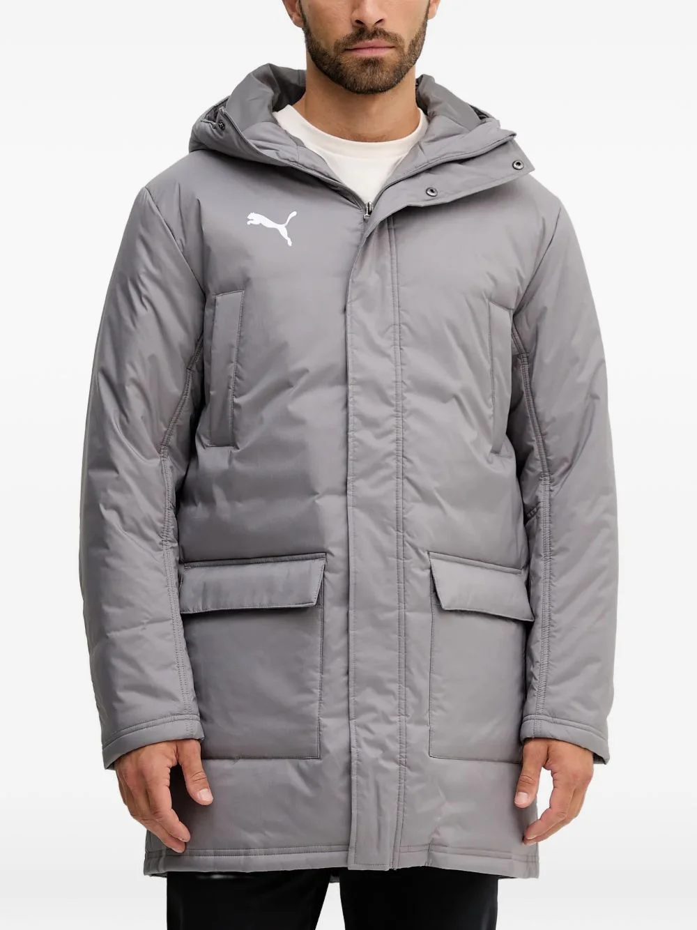 logo-detail hooded jacket - 1
