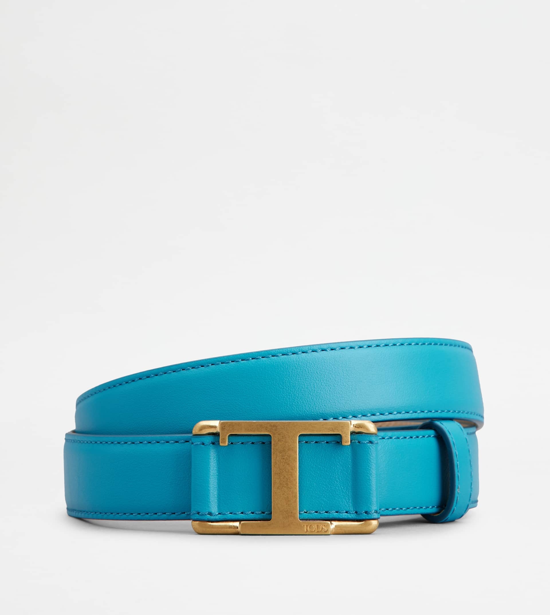 T TIMELESS BELT IN LEATHER - LIGHT BLUE - 1