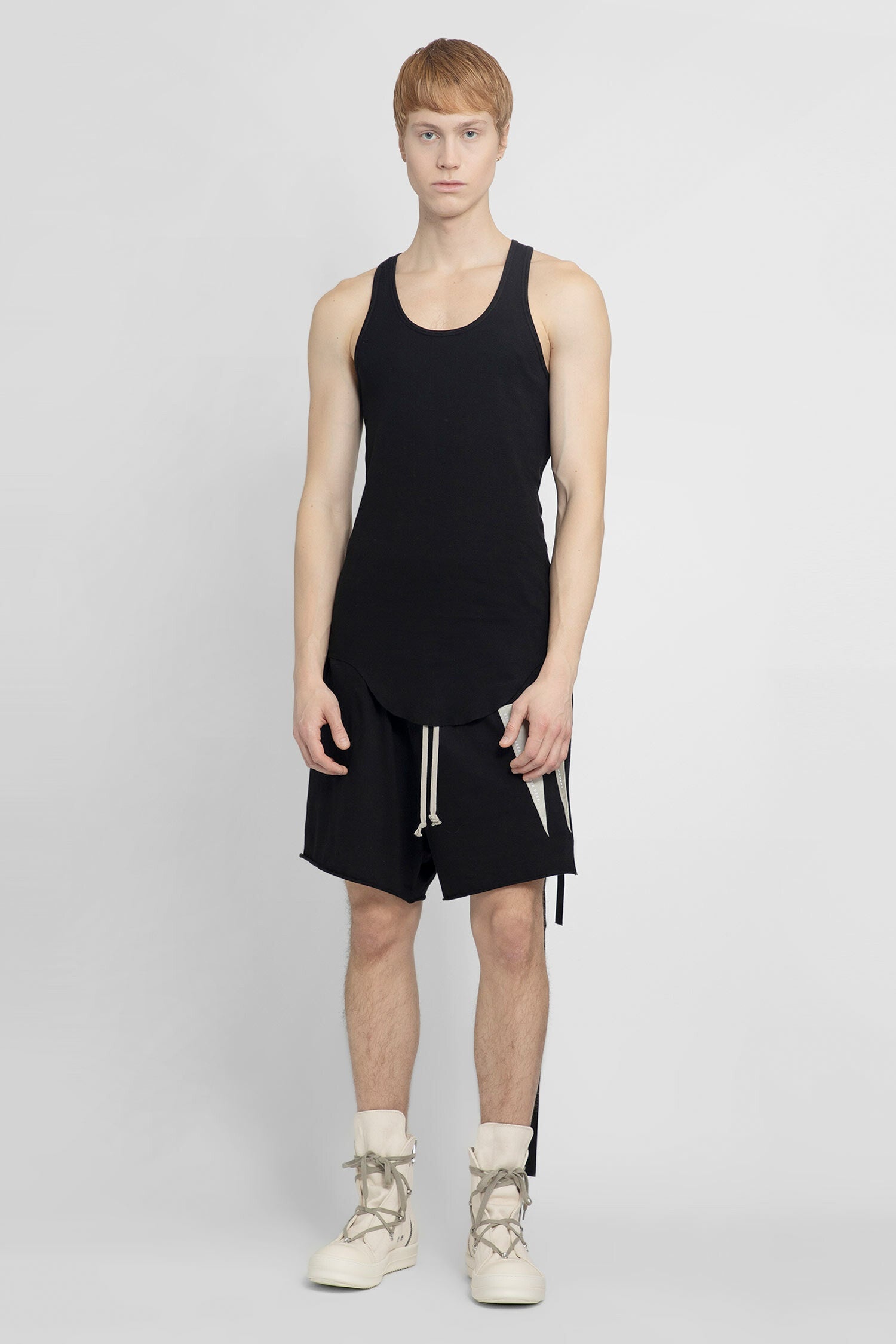RICK OWENS MAN BLACK SHORTS - 6