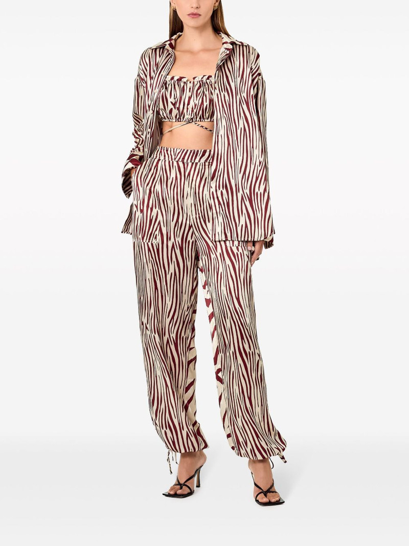 NICHOLAS Nori ankle-cuff silk pants outlook