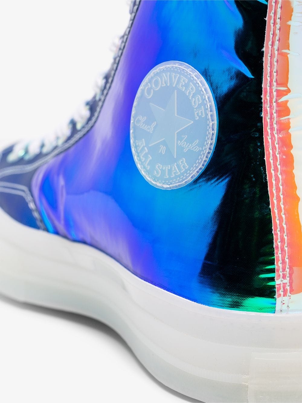 holographic high-top sneakers - 4