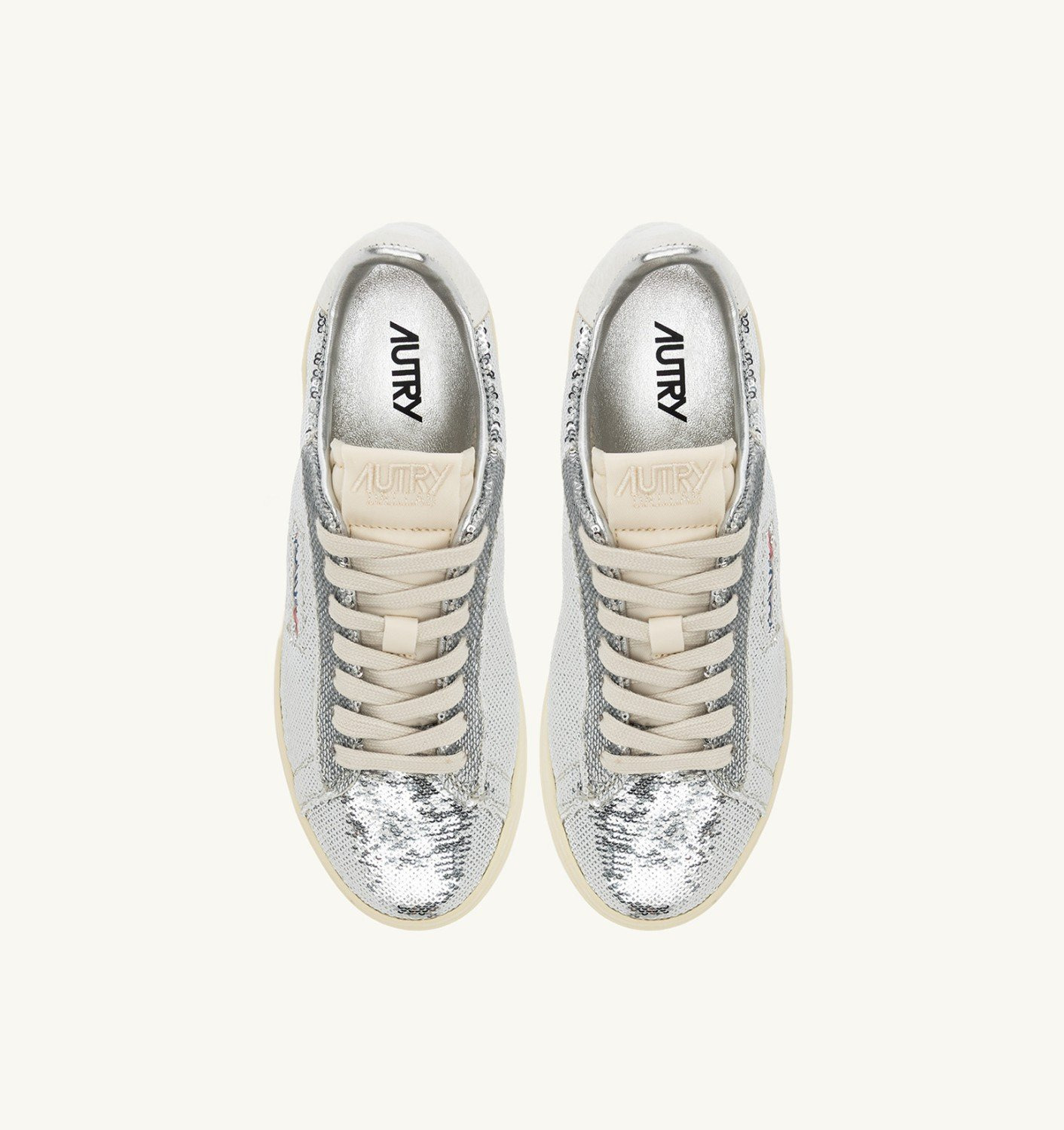 DALLAS LOW 'SPARKLING' SNEAKERS SPARKLING IN SILVER AND WHITESEQUINS - 5
