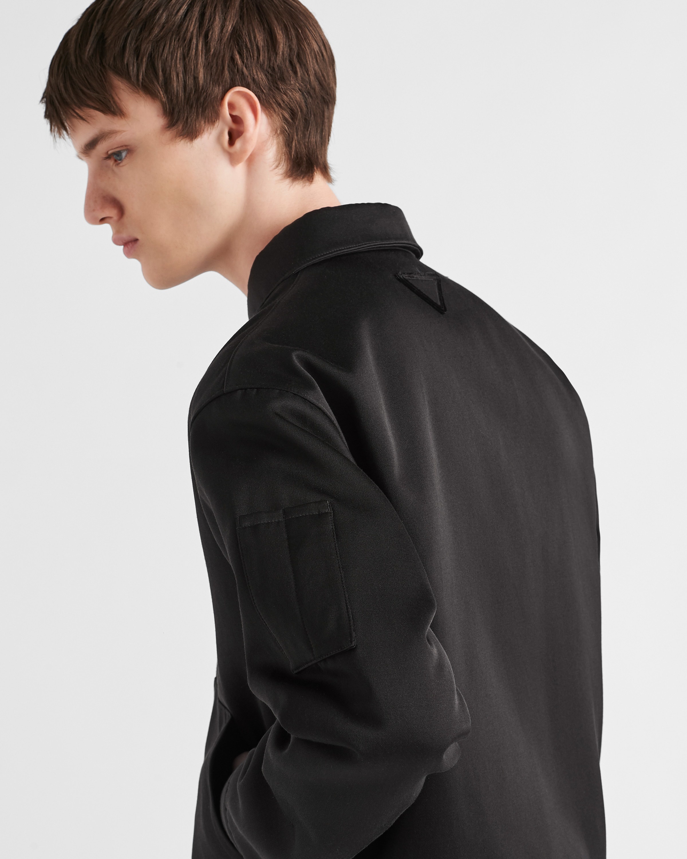 Cotton and silk blouson jacket - 3