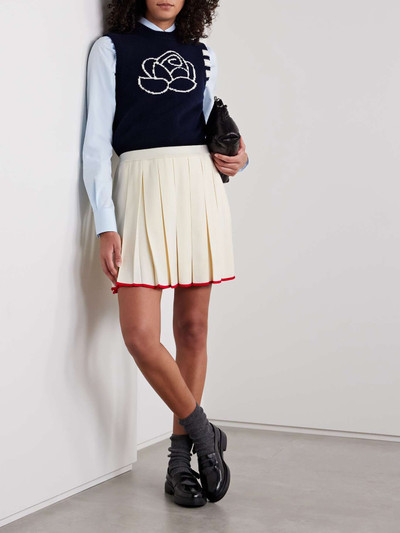 Thom Browne Pleated wool-blend mini skirt outlook