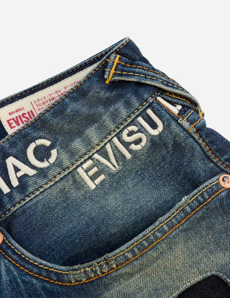 LOGO PRINT AND SEAGULL EMBROIDERY CARROT FIT JEANS #2017 11