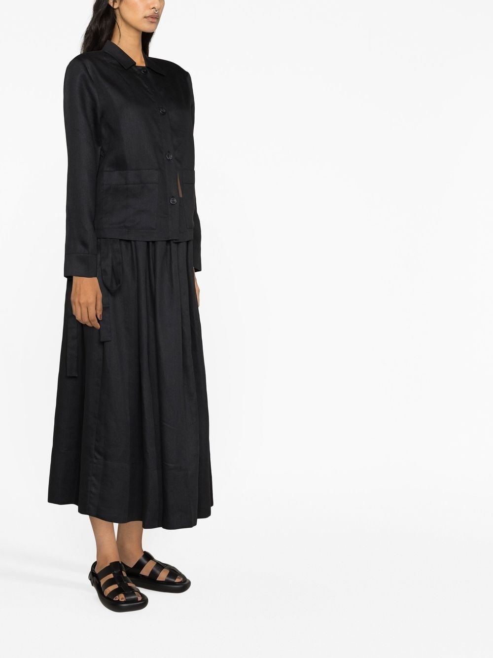 Coco full linen midi skirt - 3