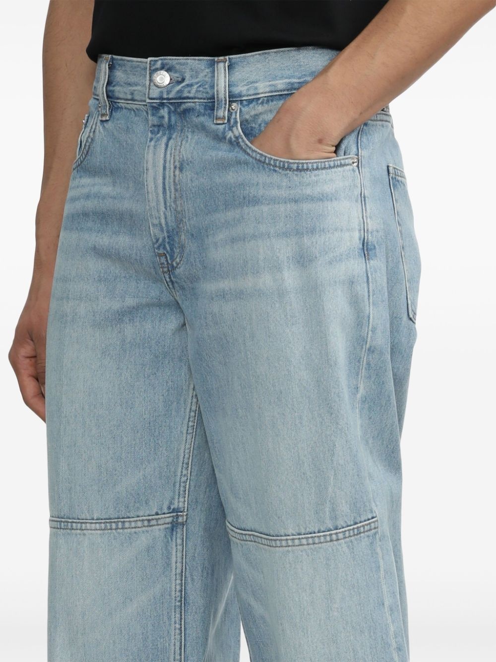 mid-rise wide-leg jeans - 5