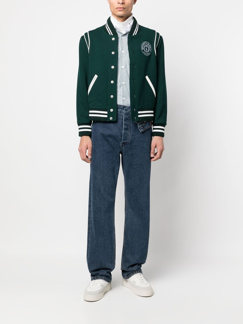 Sporty & Rich logo embroidered varsity jacket outlook