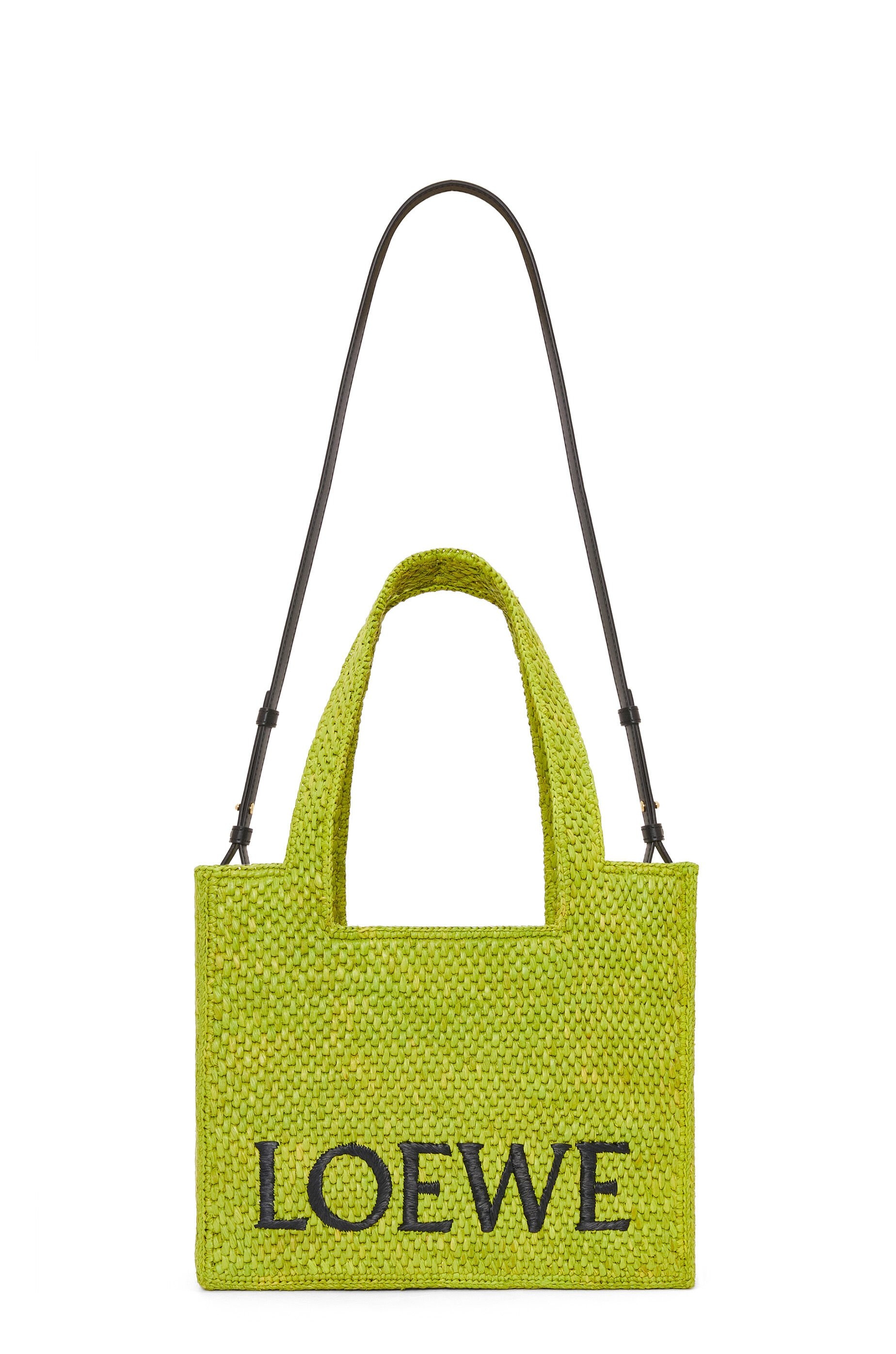 Medium LOEWE Font Tote in raffia - 7