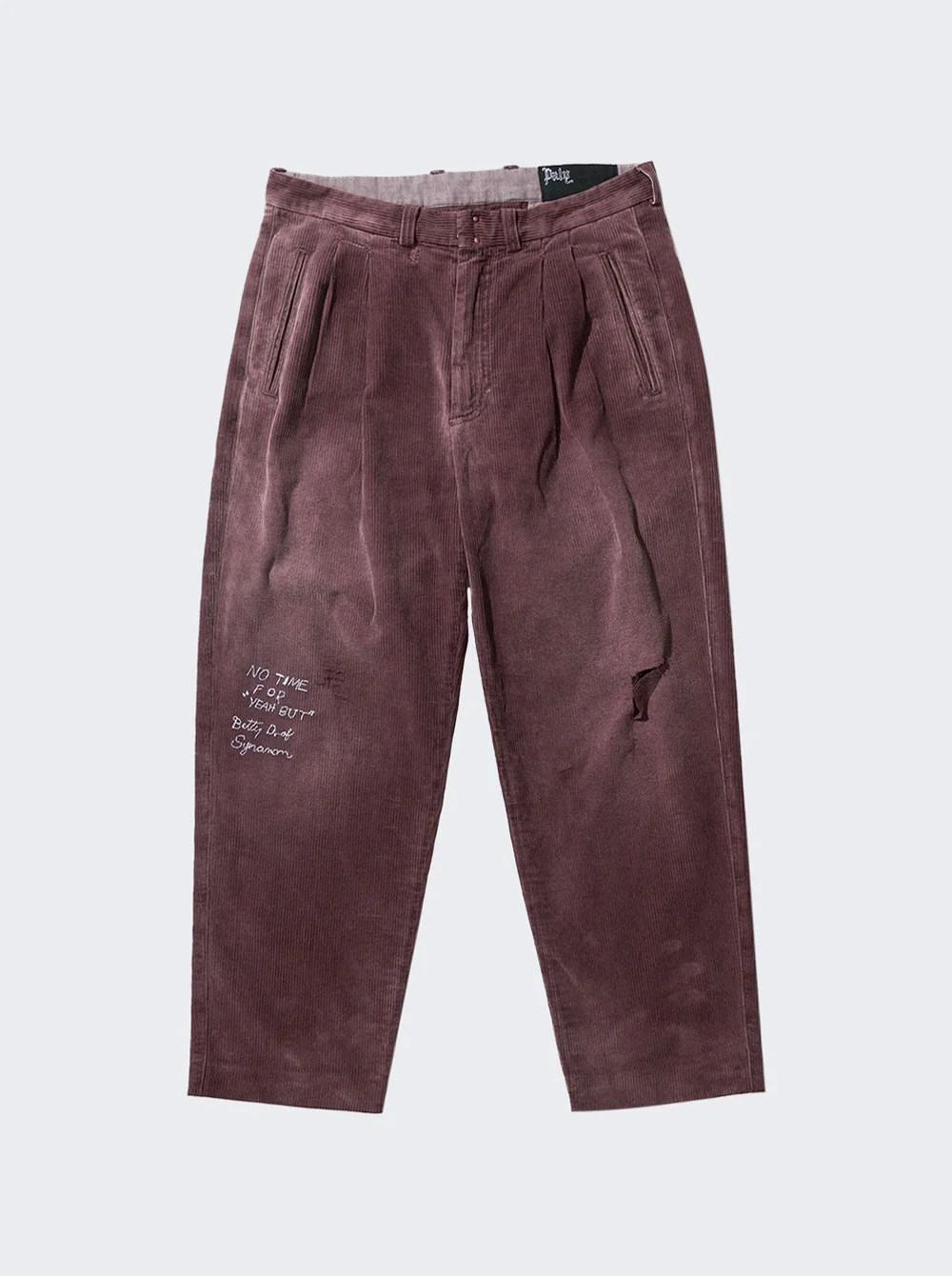 Synanon Cord Pleated Pant Burgundy - 1