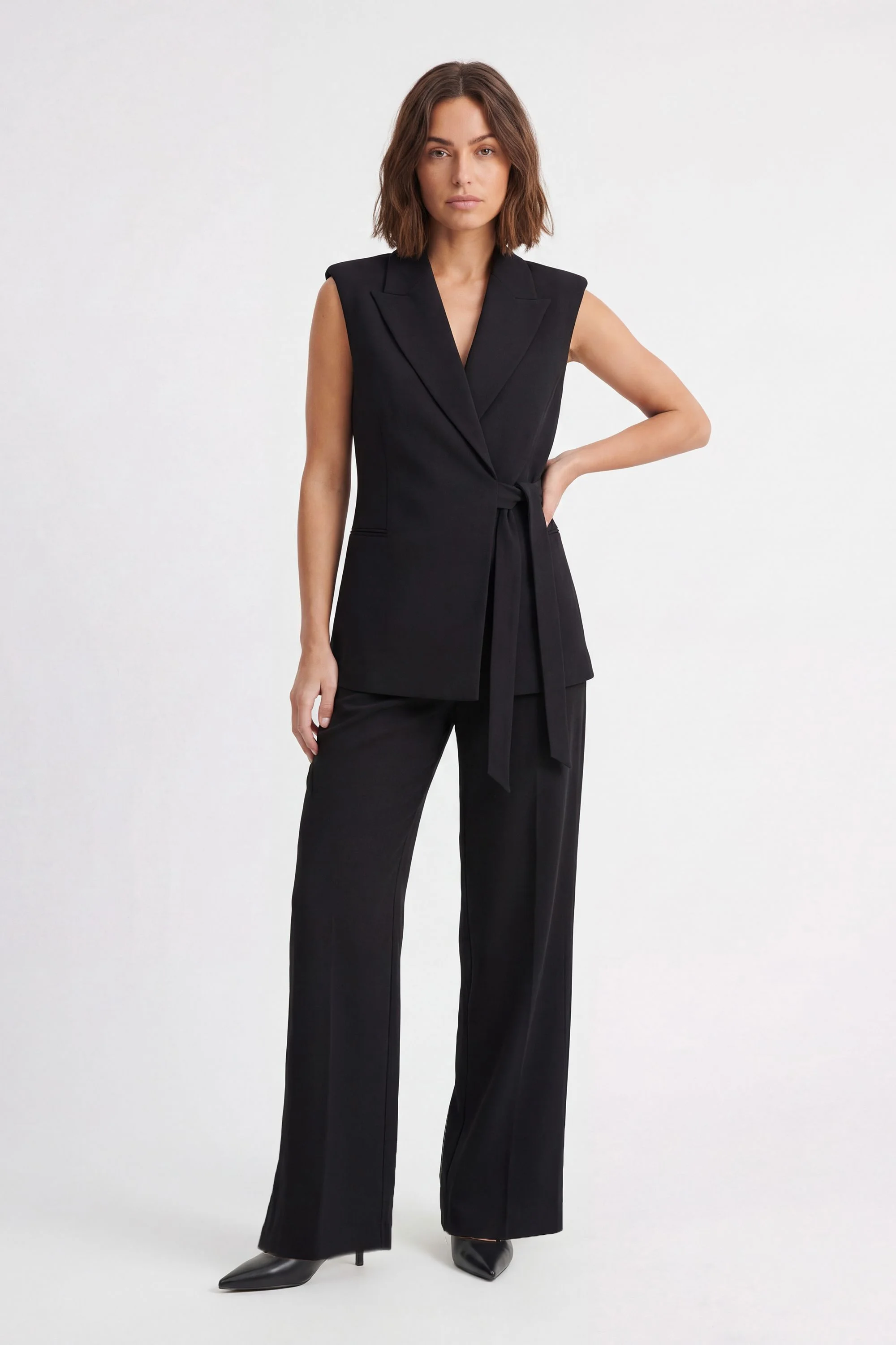 Soft Tailored High Waist Wide Leg Trouser - 1
