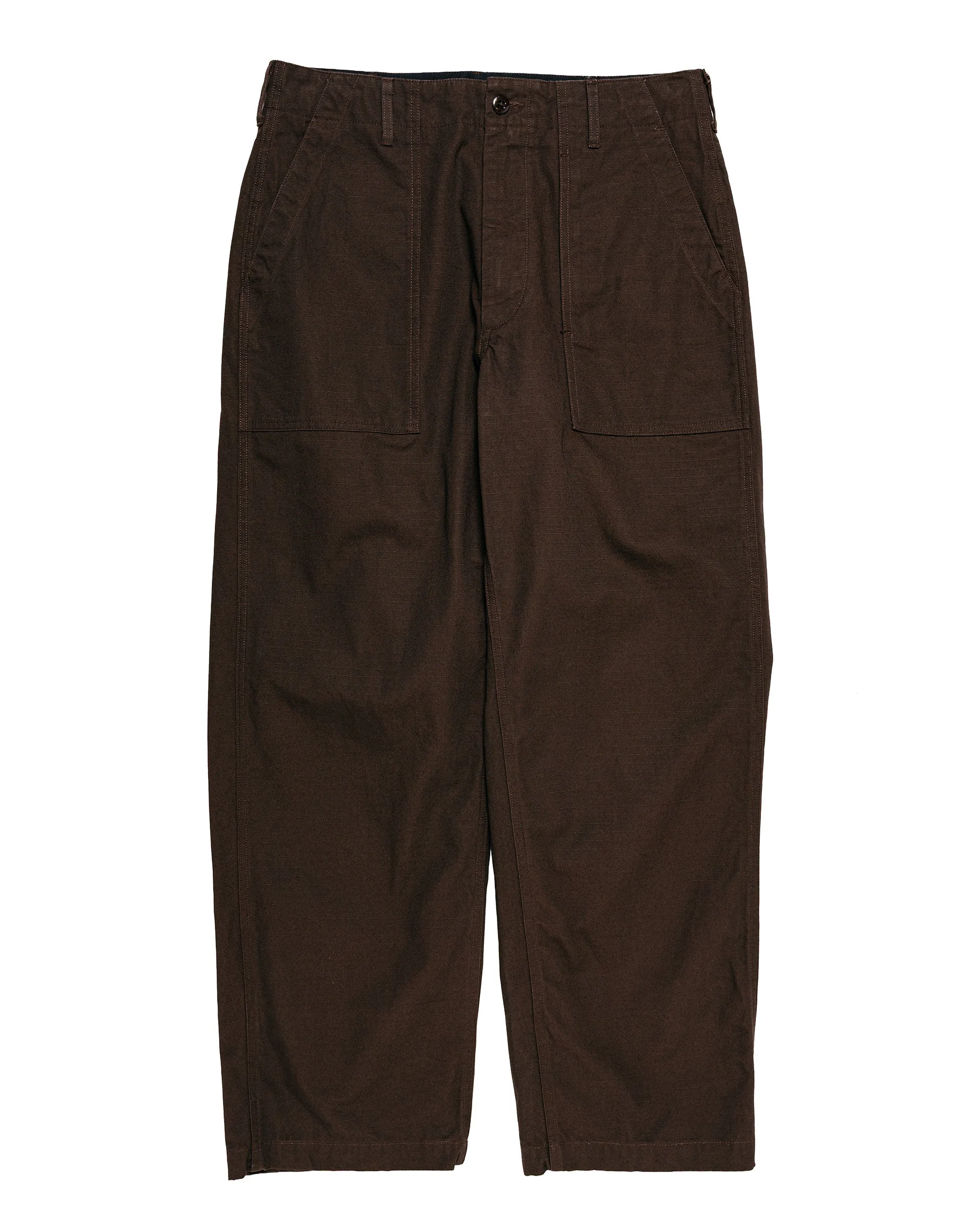 Fatigue Pant DK. Brown Heavyweight Cotton Ripstop - 1