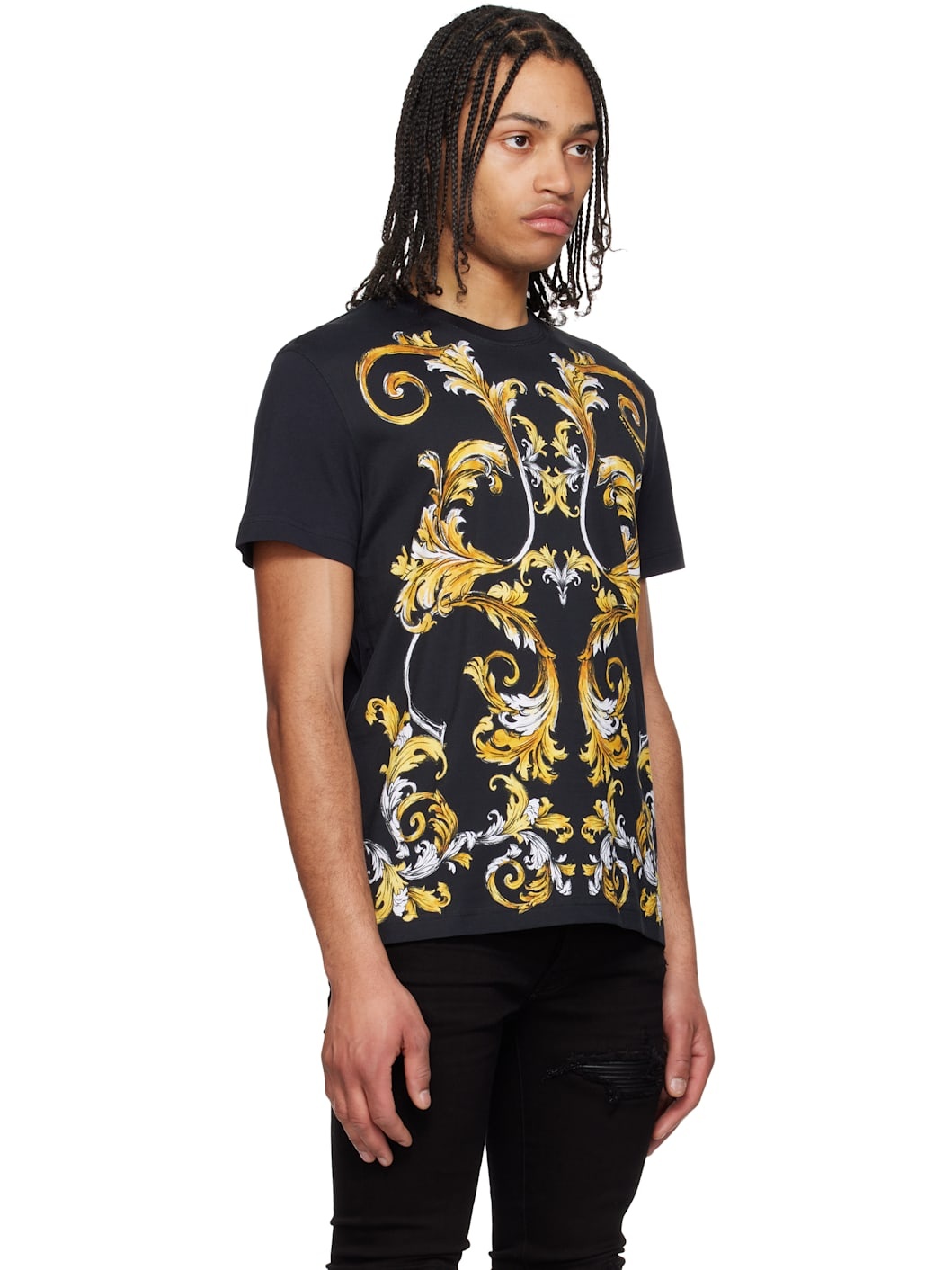Black Barocco Outline T-shirt - 2
