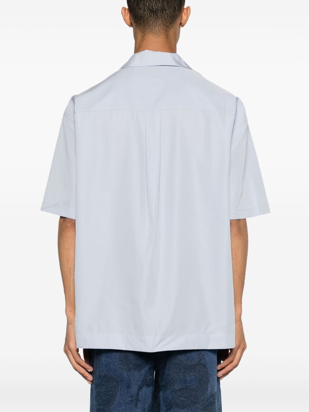 Phoenix-embroidered cotton shirt - 4