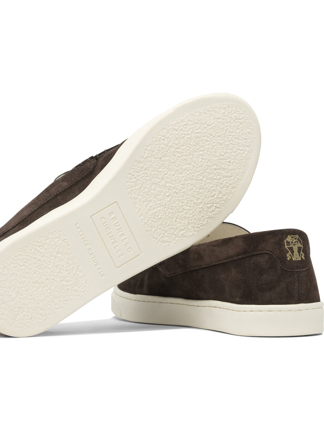 Brunello Cucinelli Men Chevron-Effect Suede Loafers - 5