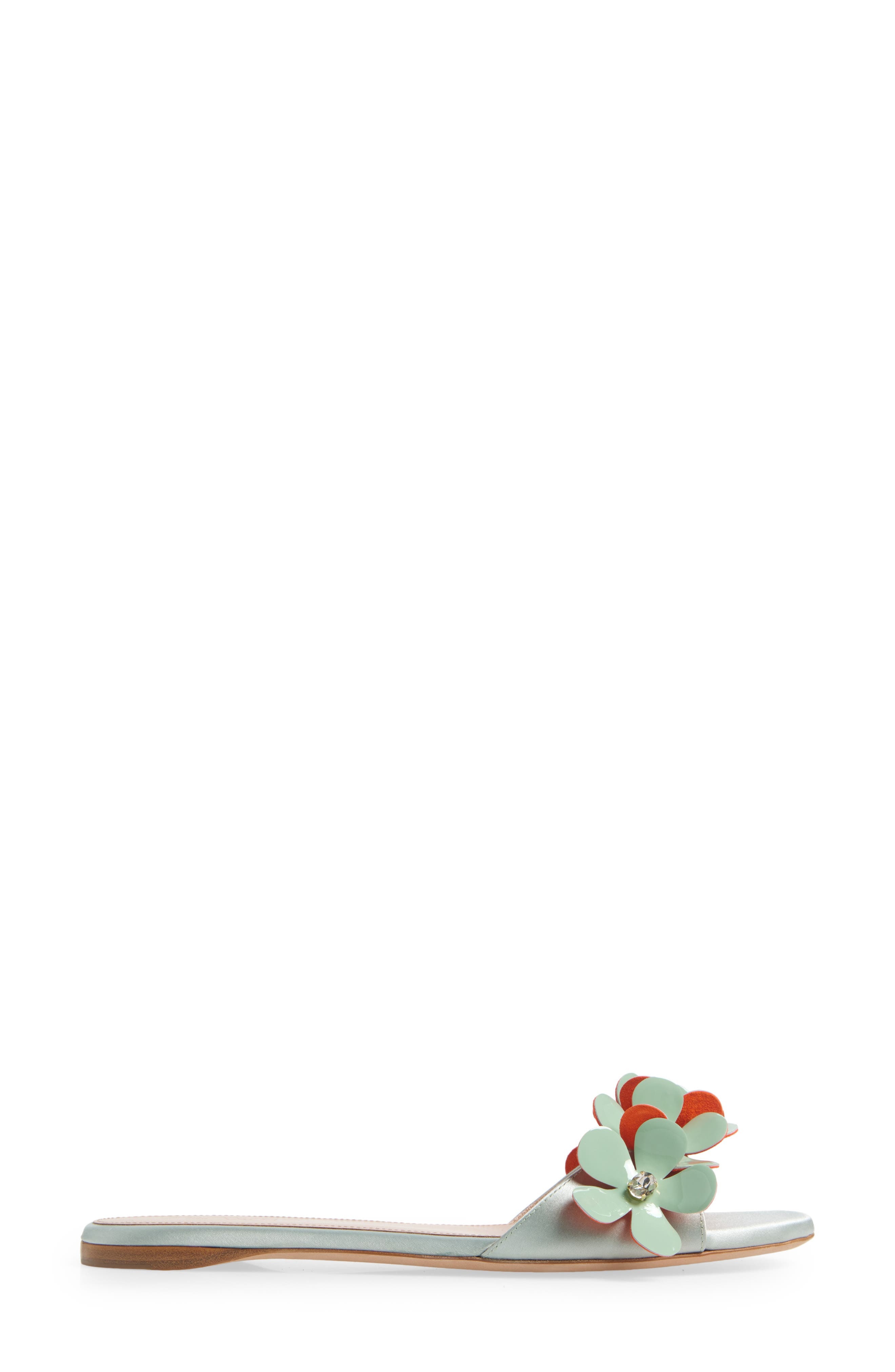 Giambattista Valli Flower Slide Sandal in Light Blue at Nordstrom - 3