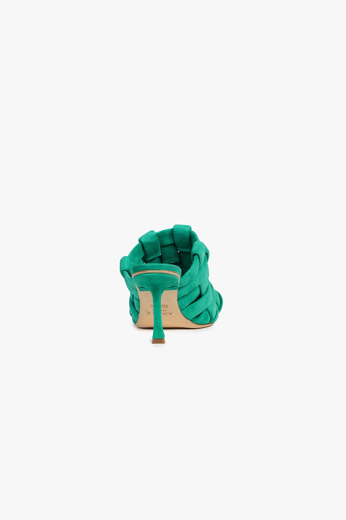 A.W.A.K.E. MODE WILMA CHUBBY HIGH HEEL MULE EMERALD GREEN