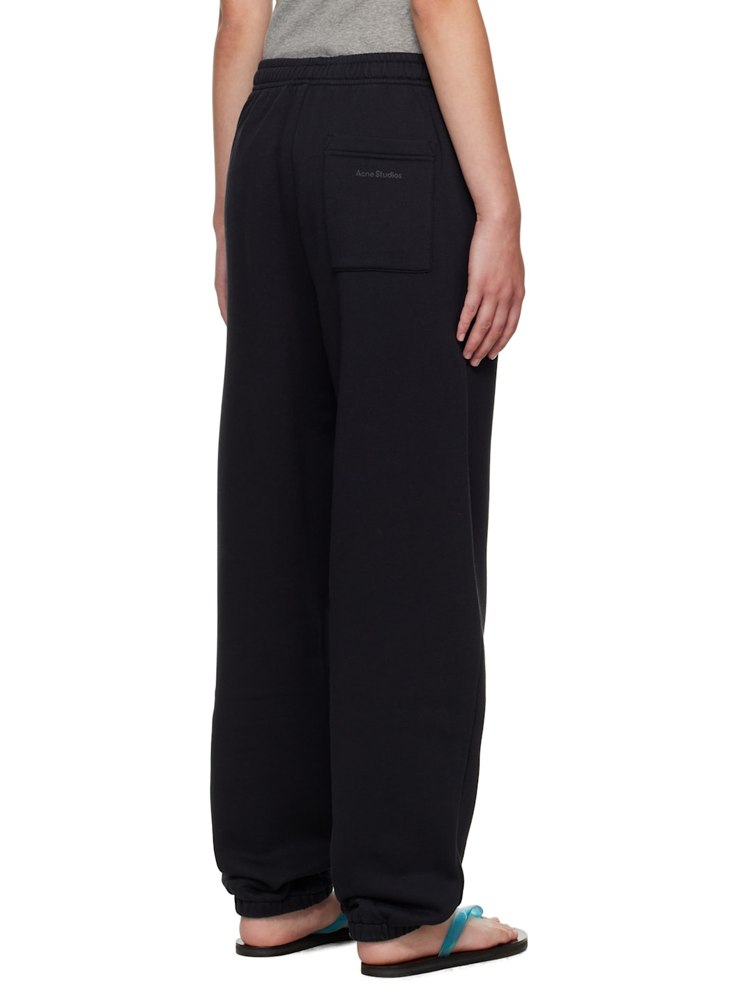 Black Cotton Sweatpants - 3