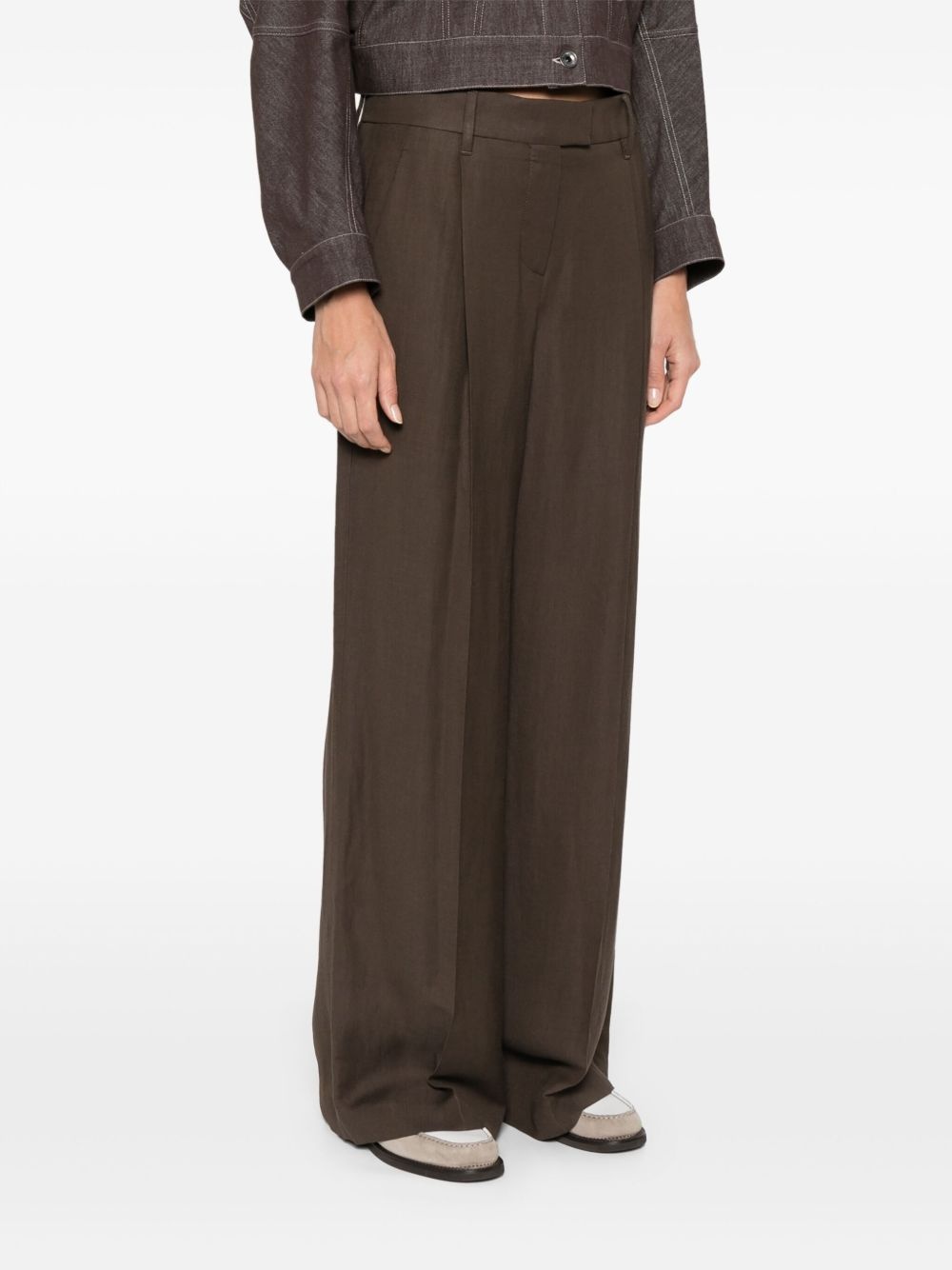 pleat-detailing trousers - 3