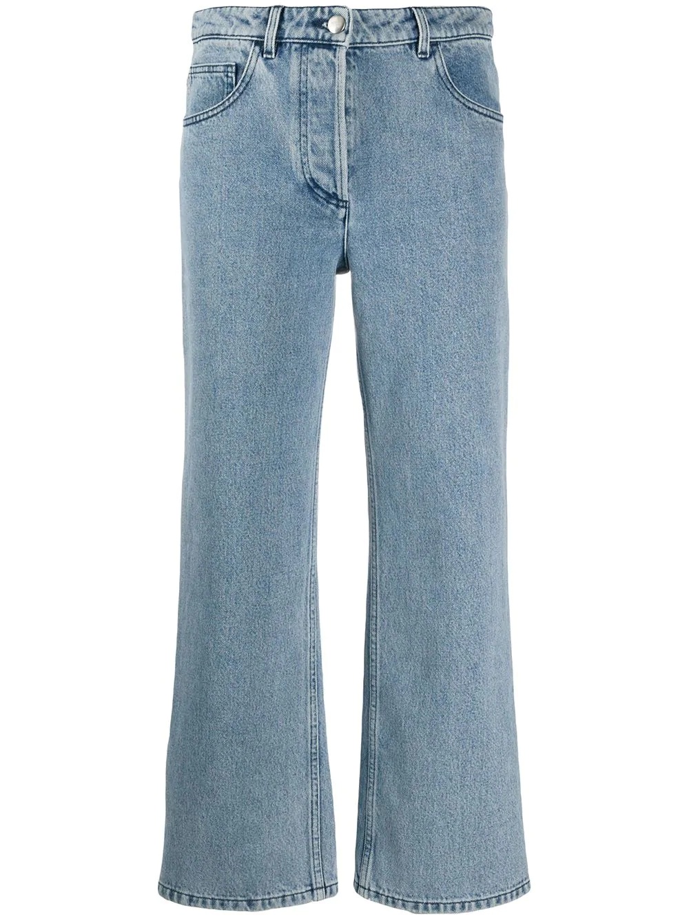 cropped flared jeans - 1