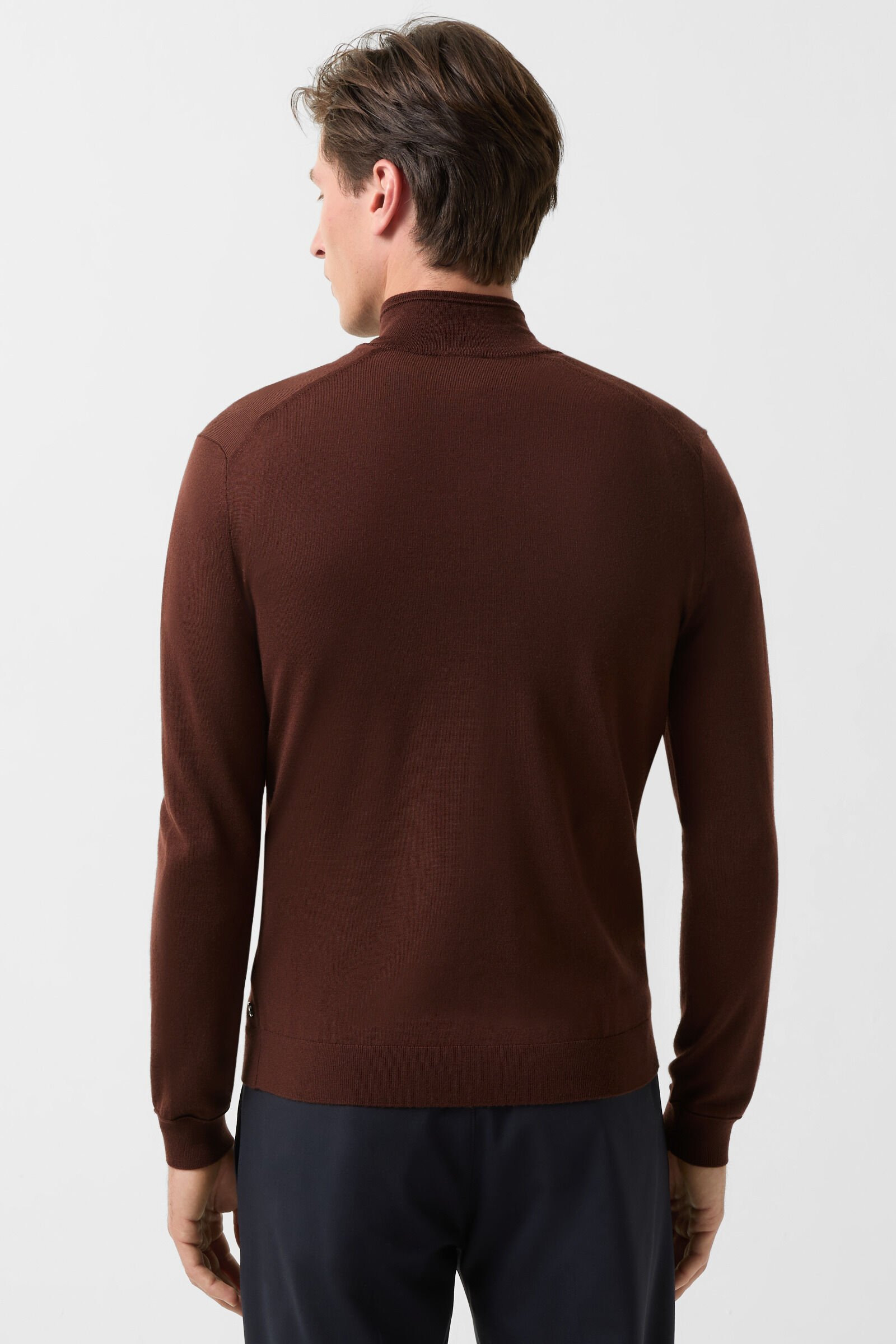 Ouri knitted troyer in Wine red - 3