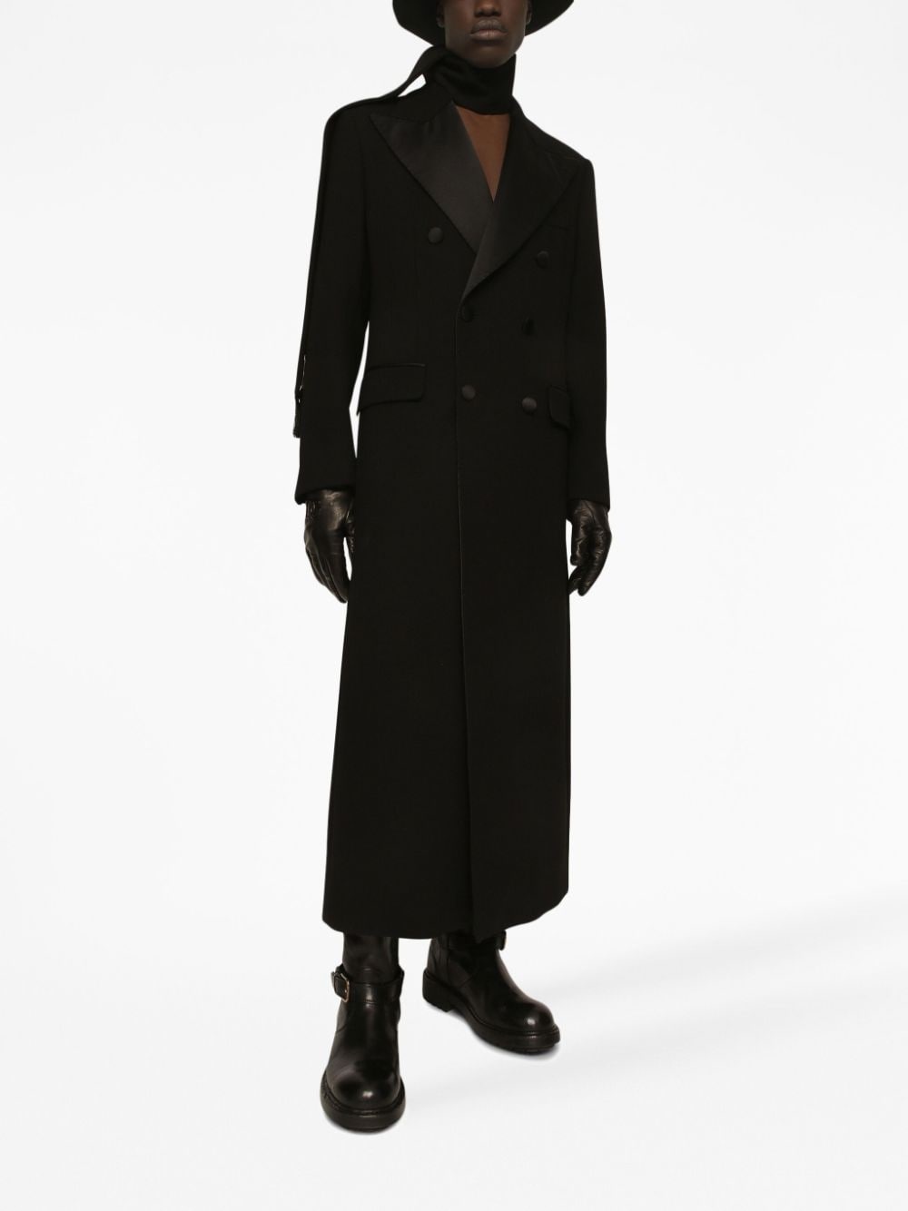 double-breasted peaked-lapel coat - 2