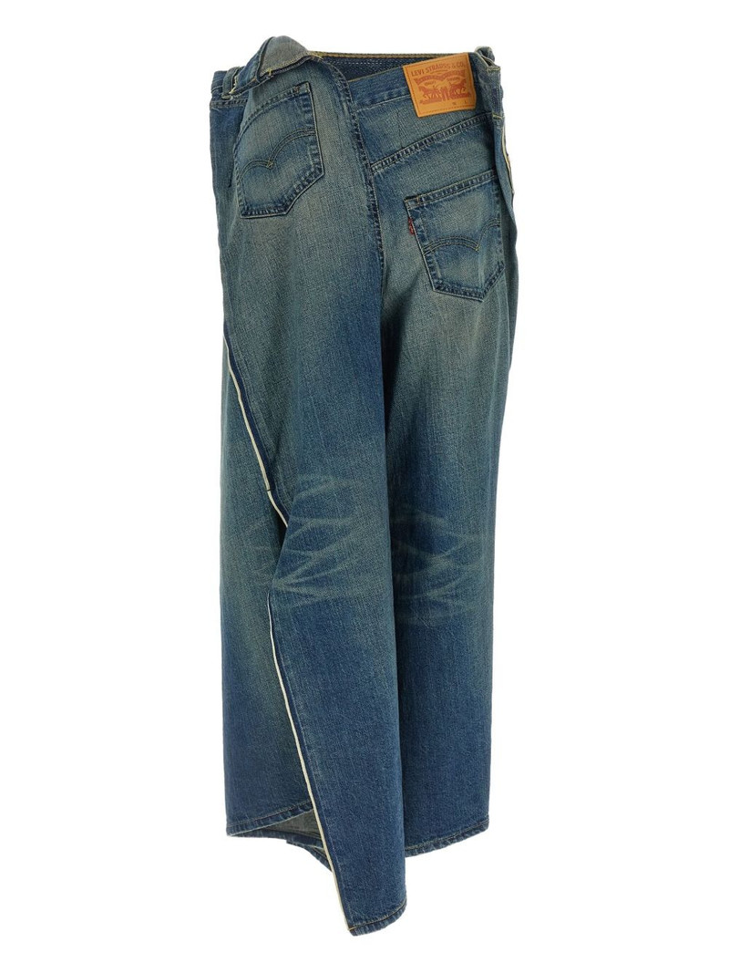 Junya Watanabe x  Levi's® asymmetric stitched panel jeans outlook