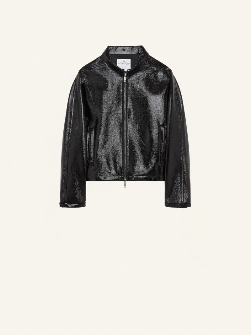 VINYL ZIPPED BOMBER JACKET 1