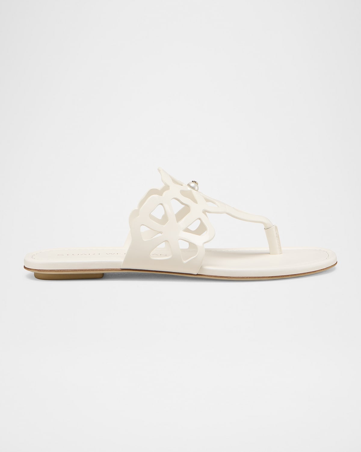 Jasmine Patent Cutout Thong Sandals - 1