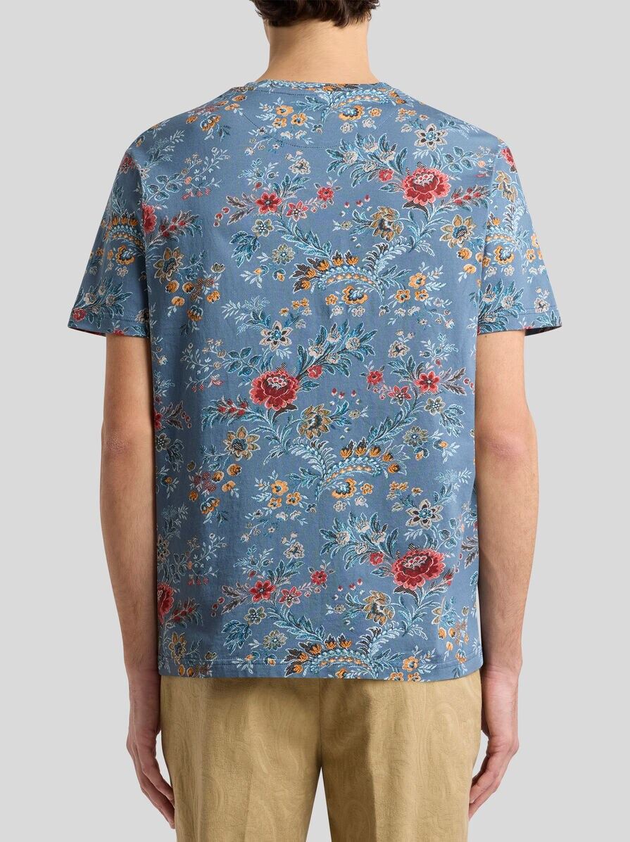 COTTON T-SHIRT WITH FLORAL PRINT - 4
