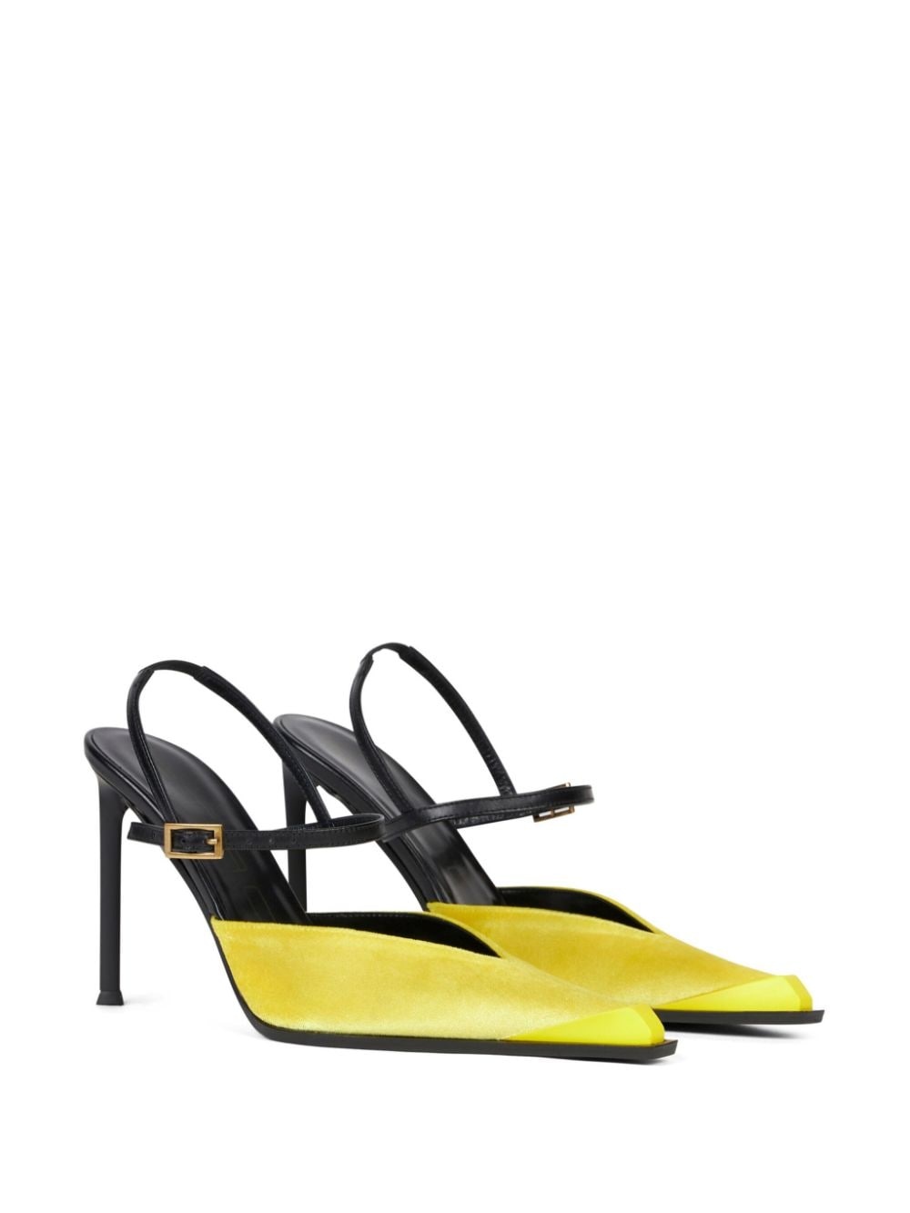 velvet buckled pumps - 2