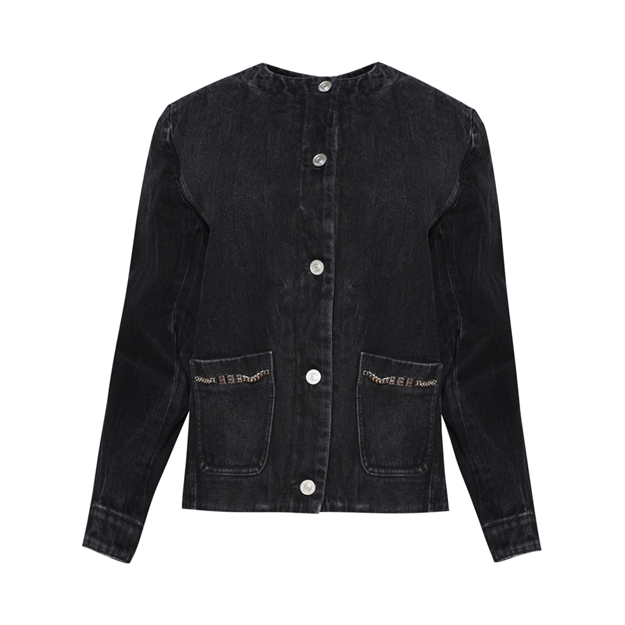 Givenchy Collarless Chain Jacket 'Black' - 1