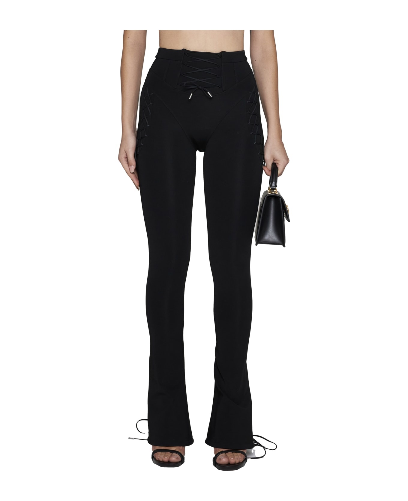 Lace-up Split Leggings - 3