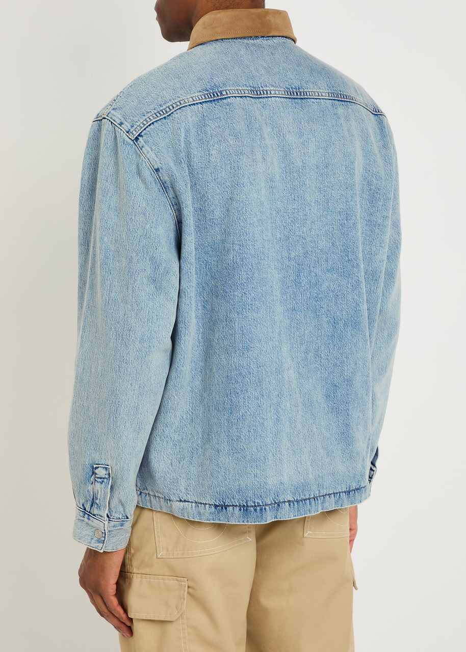 Frame Suede Collar Denim Overshirt - 3