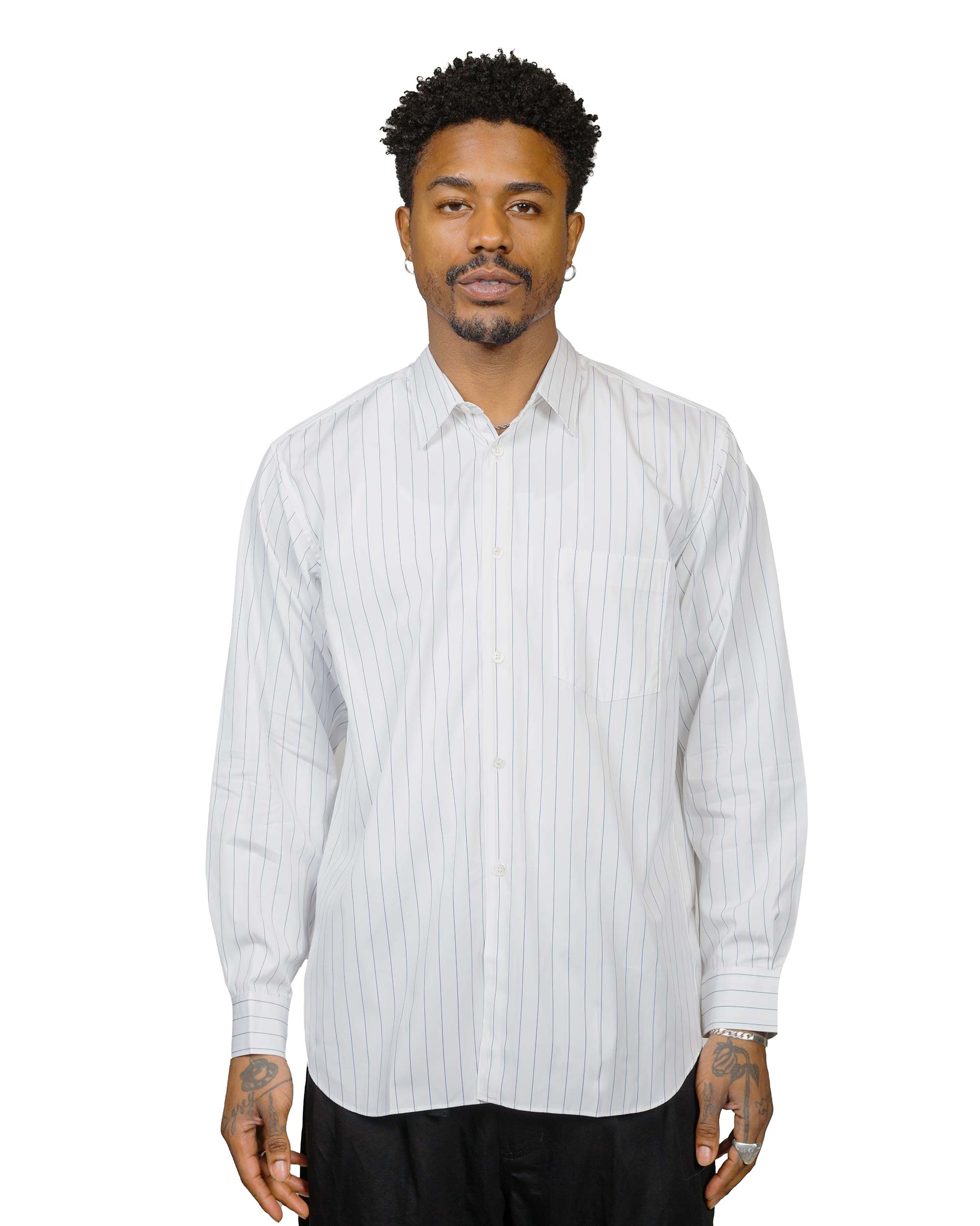 Woven Thin Stripe Shirt - 2