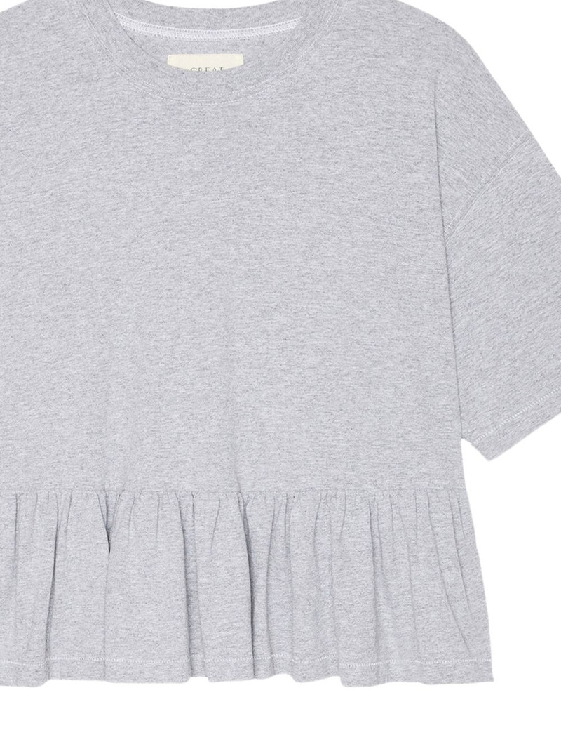 THE GREAT. ruffled peplum T-shirt outlook