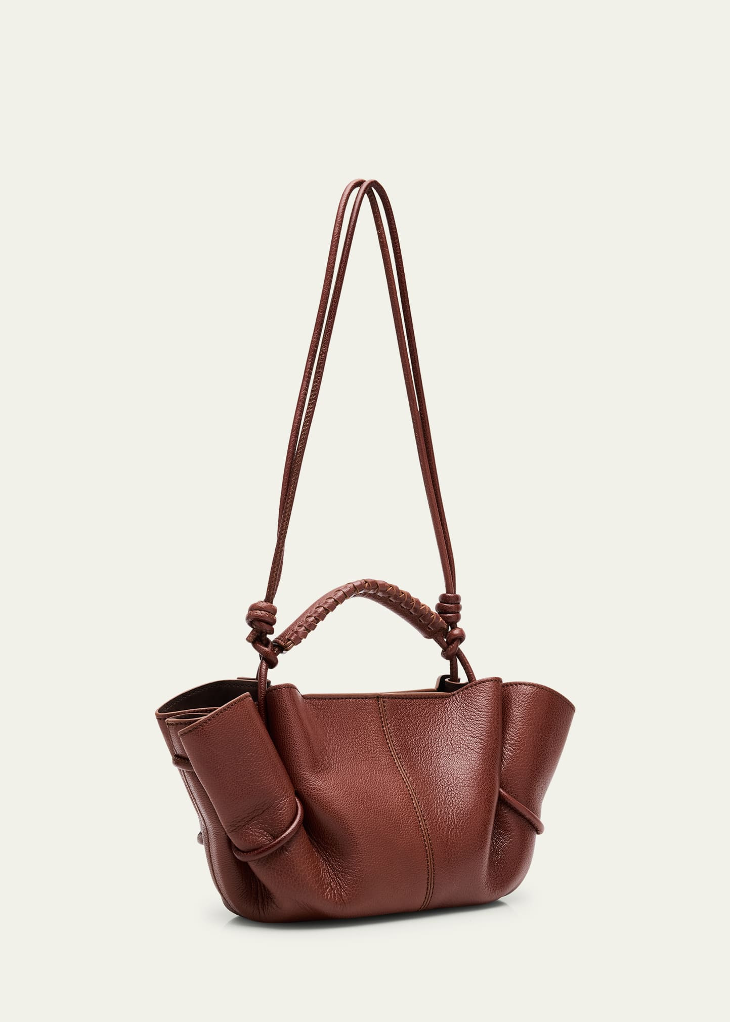 Arta Mini Pleated Leather Crossbody Bag - 3