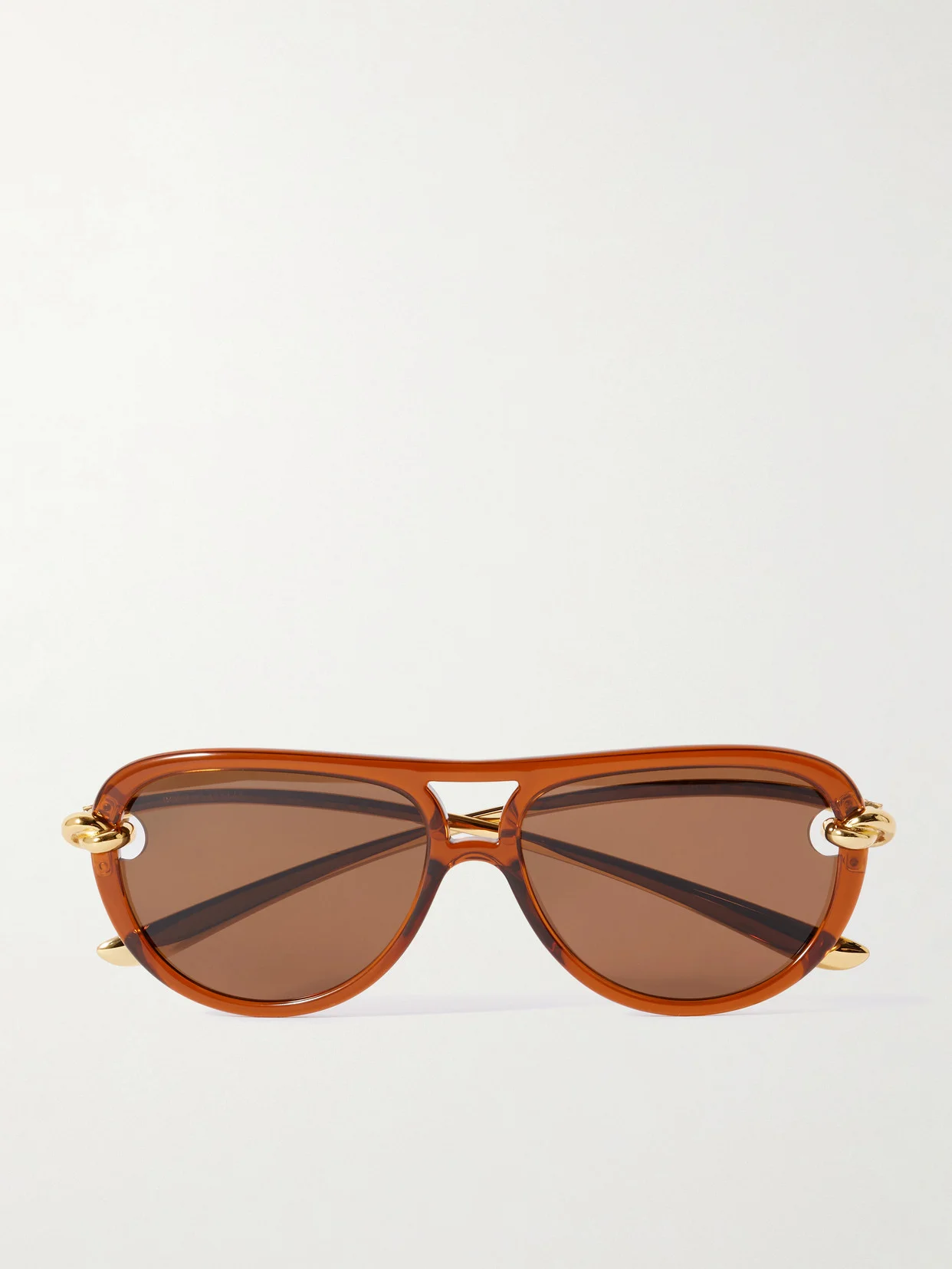 New Knot Aviator-style Acetate And Gold-tone Sunglasses - 1