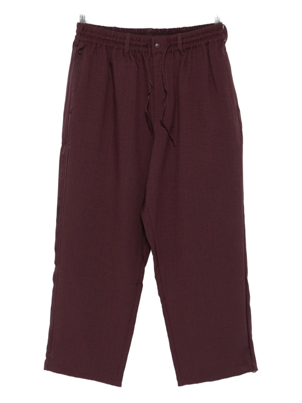 drawstring-waist cotton trousers - 1