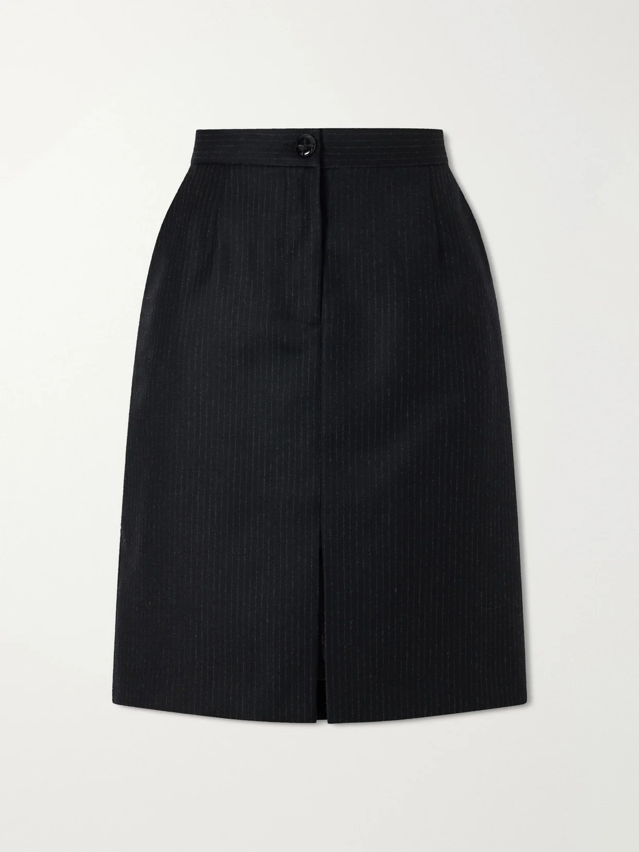 Popeye Pinstriped Wool Knee-length Skirt - 1