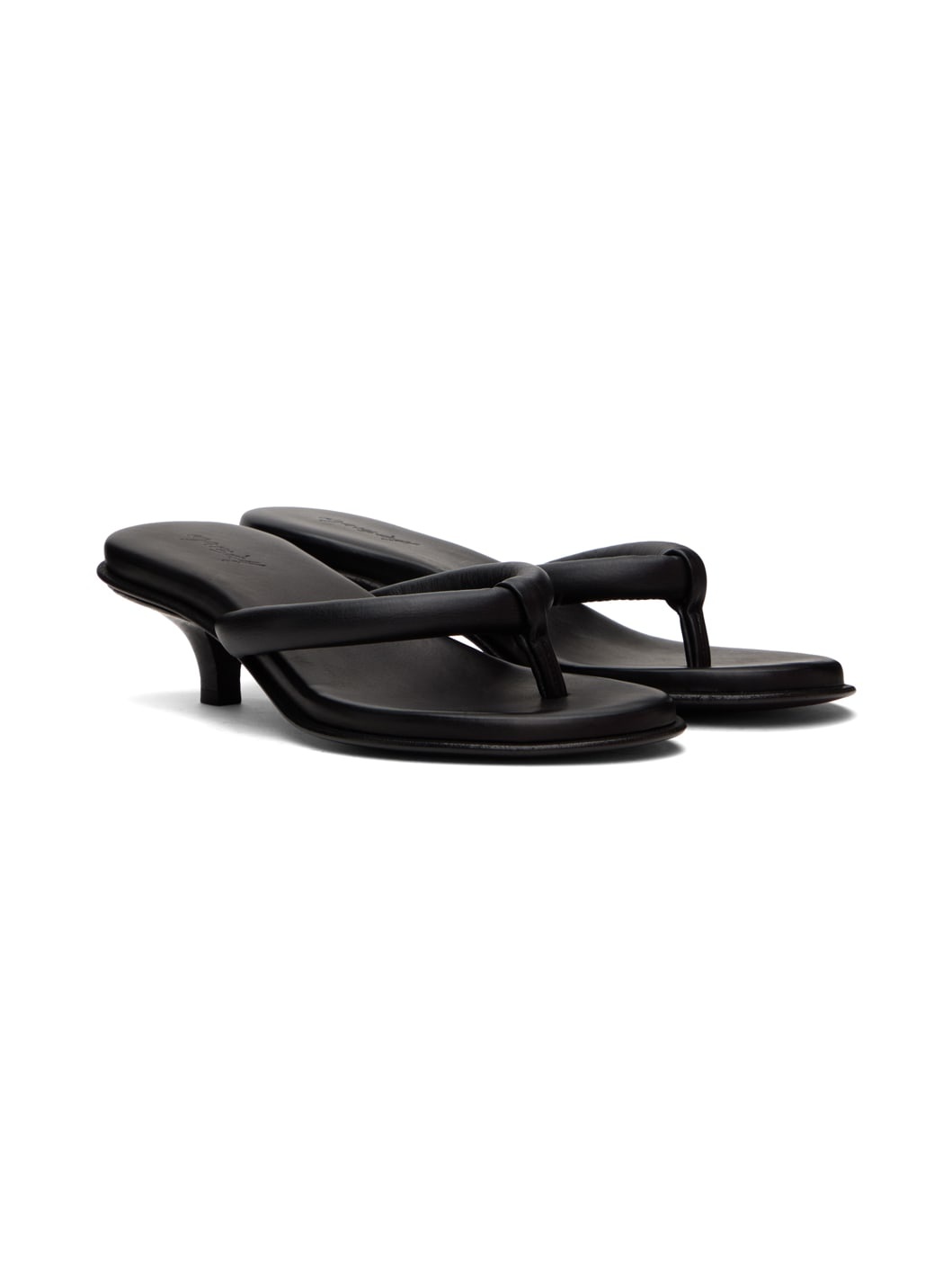 Black Ciglio Heeled Sandals - 4
