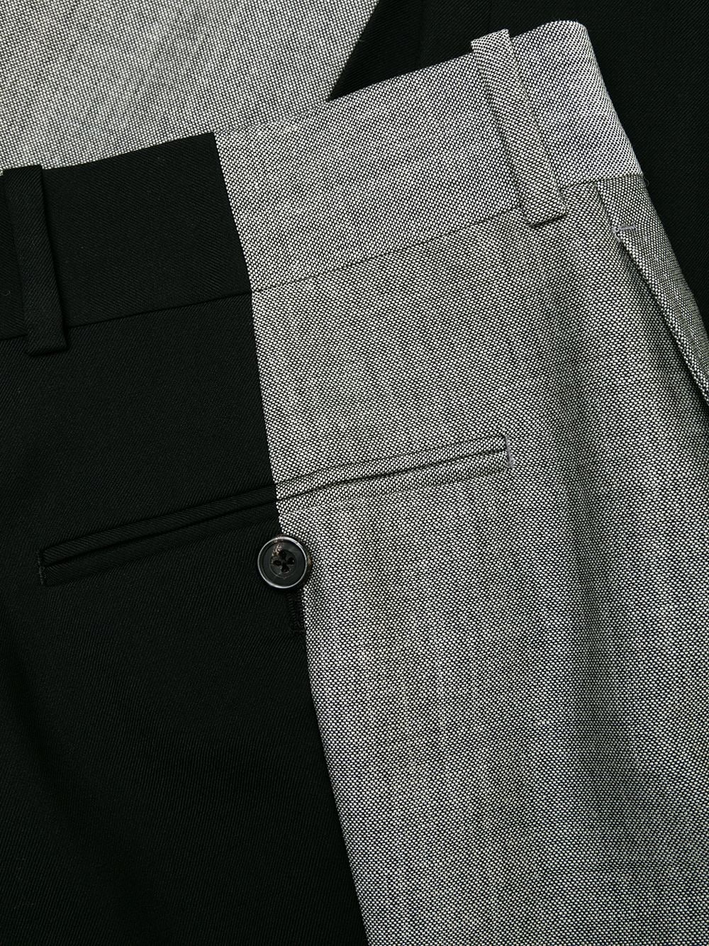 two-tone wool tailored trousers - 6