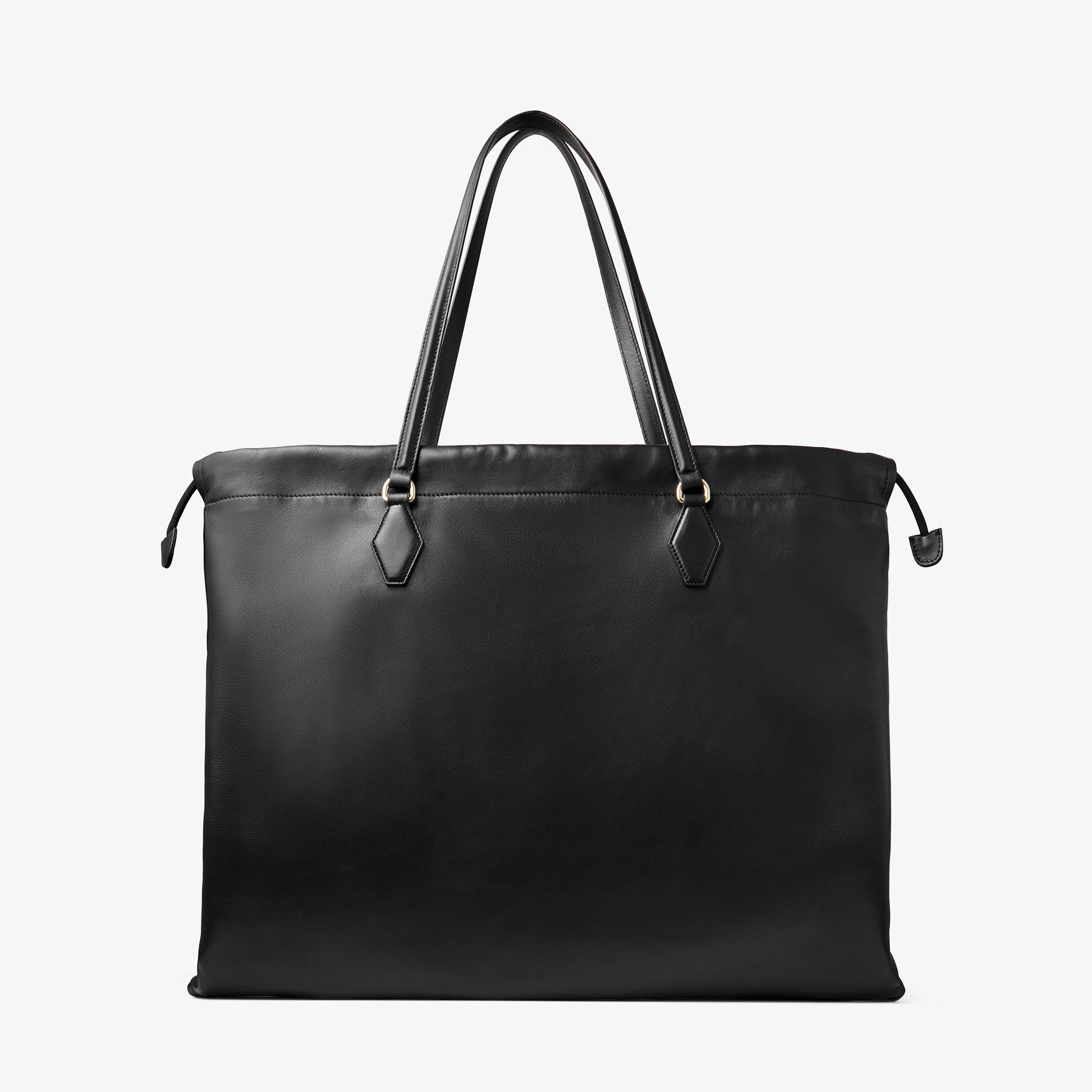 Drawstring Tote L
Black Nappa Leather Drawstring Tote with Embossed Jimmy Choo - 6
