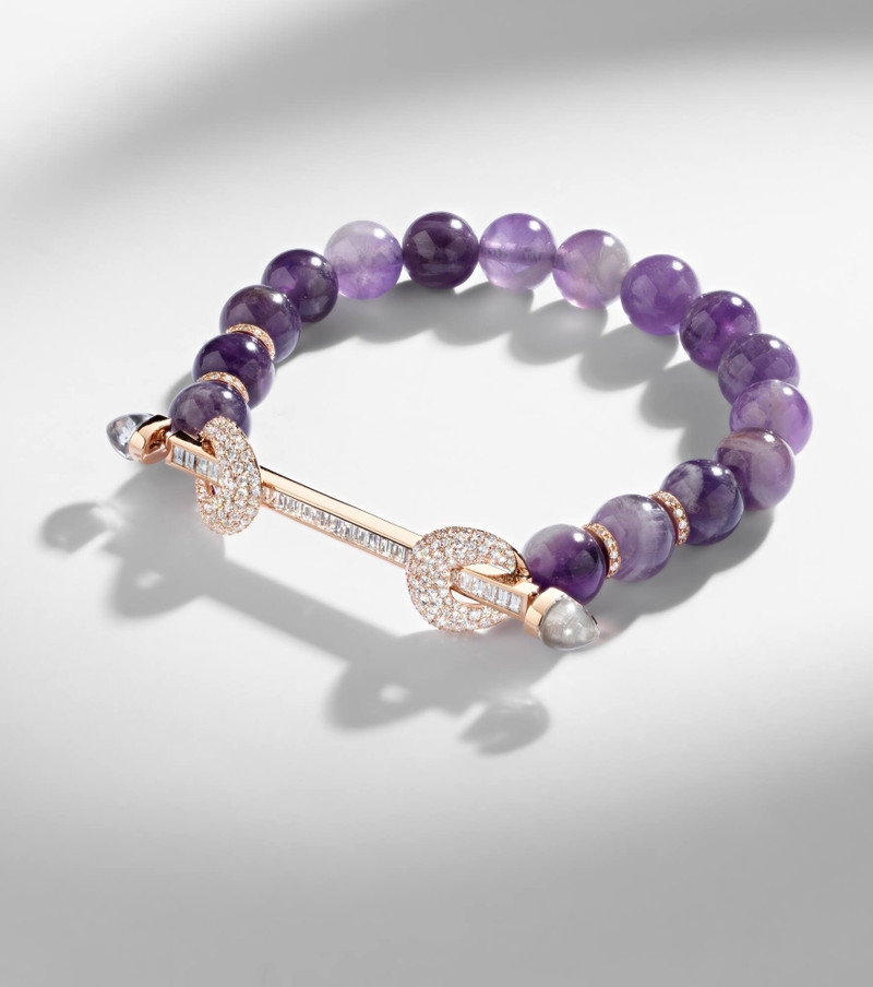 Chakra 18kt rose gold bracelet with gemstones 5