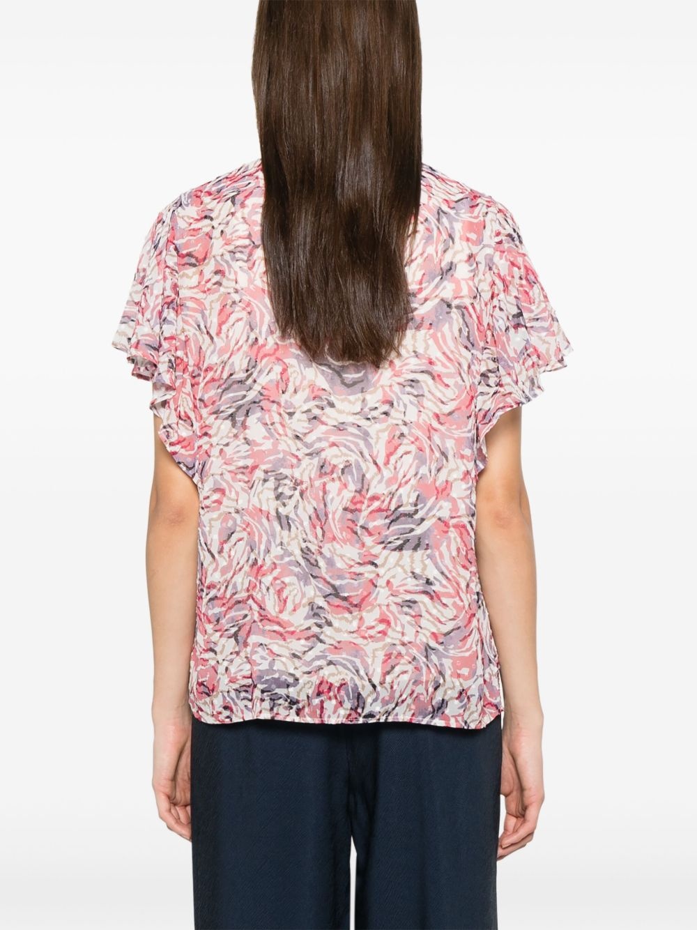 abstract-print blouse - 4